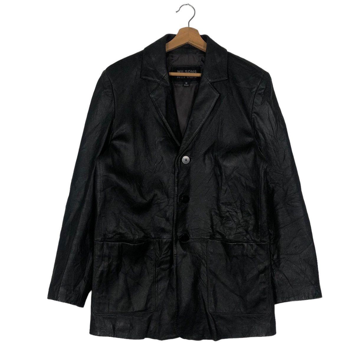 🔥90’s Biker Leather Jacket Wilsons Leather Pelle Studio