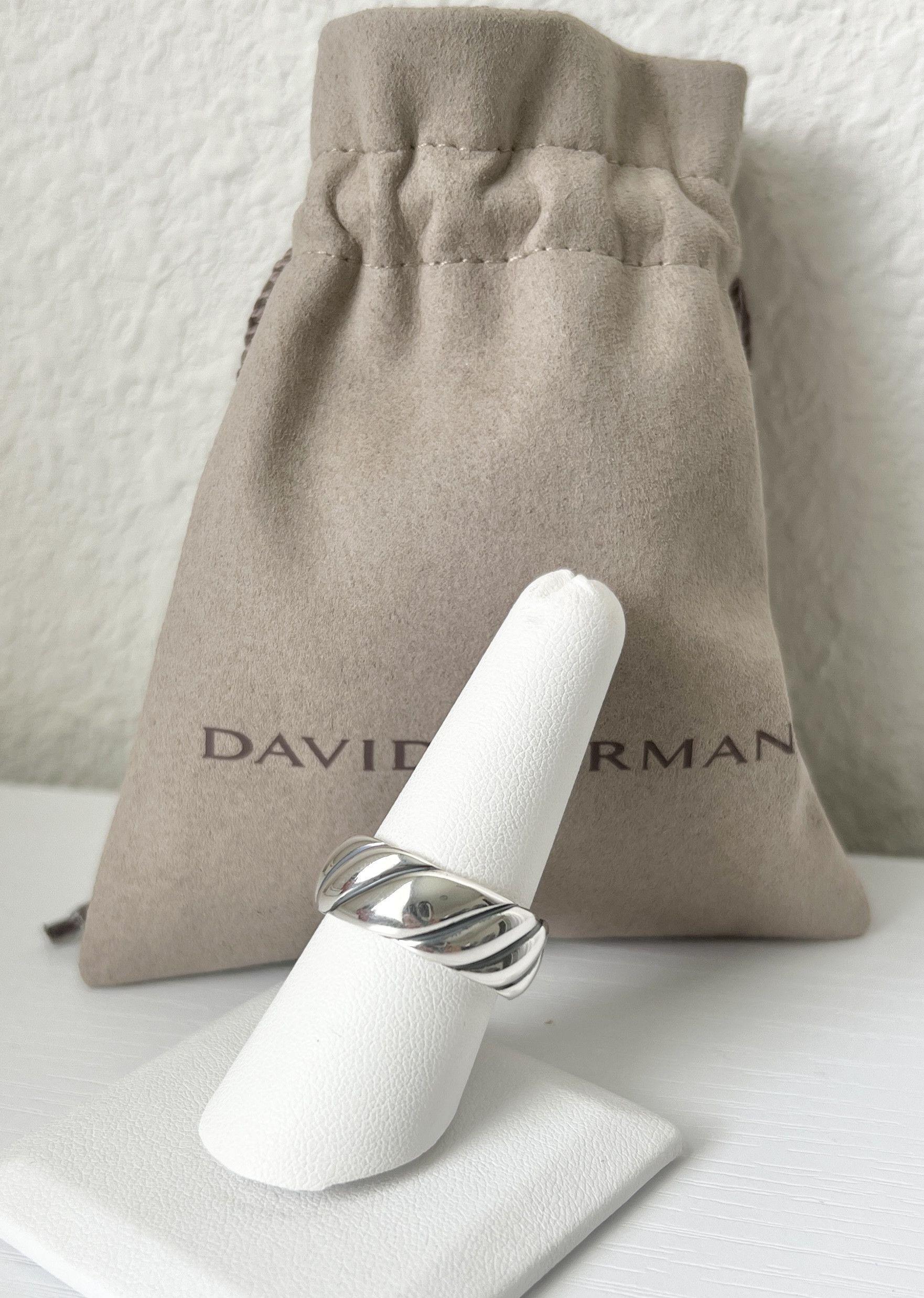 David Yurman david yurman cable band ring sterling silver size 8US Size ONE SIZE - 3 Thumbnail