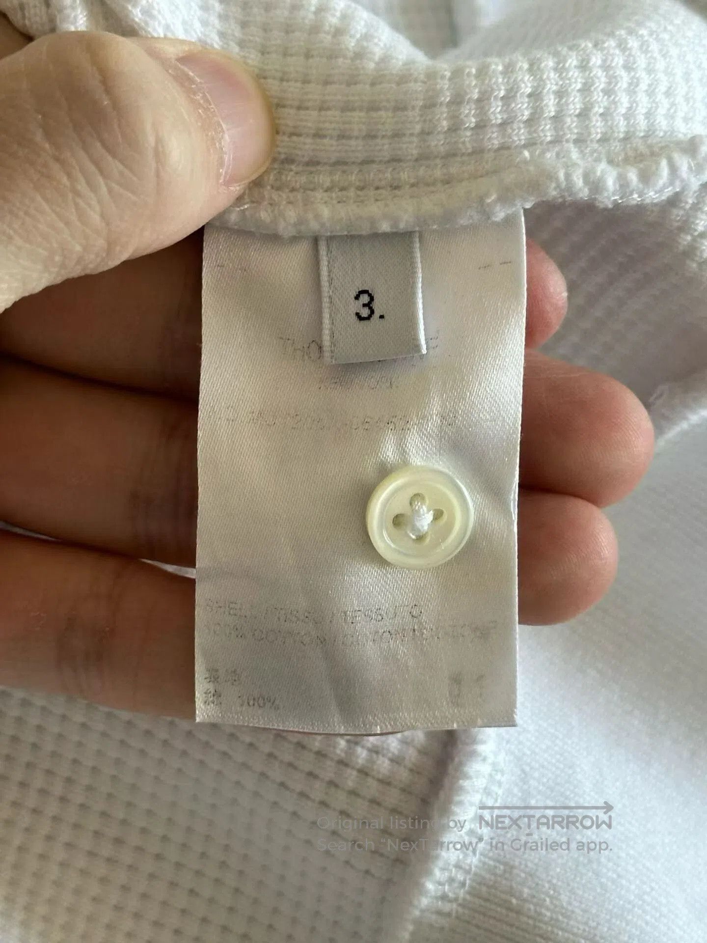 Thom Browne Thom Browne White Waffle Zip Hoodie. Size US L / EU 52-54 / 3 - 4 Thumbnail
