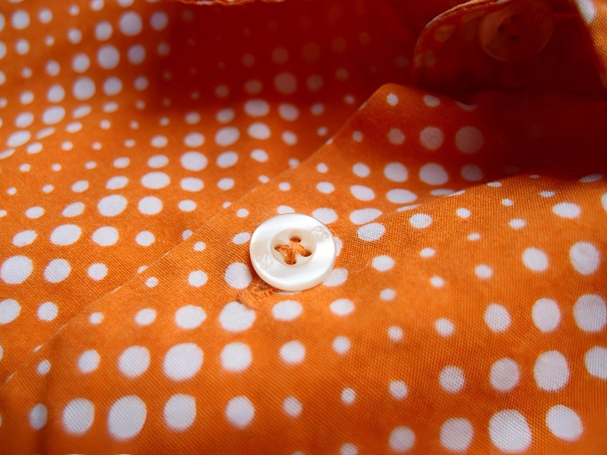 Paul Smith PS Paul Smith Orange Dot Short Sleeve Shirt Made in Portugal Size US S / EU 44-46 / 1 - 5 Thumbnail