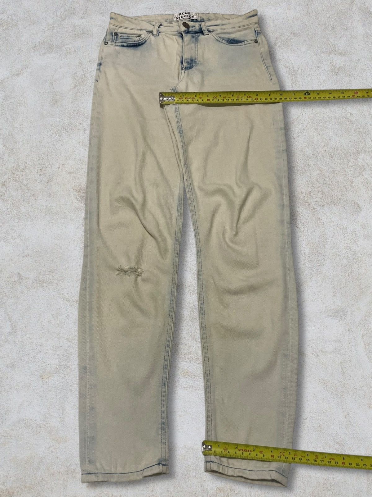 Acne Studios Acne Studios Bleached MudWash Distressed Slim Designer Jeans Size 27" / US 4 / IT 40 - 22 Thumbnail