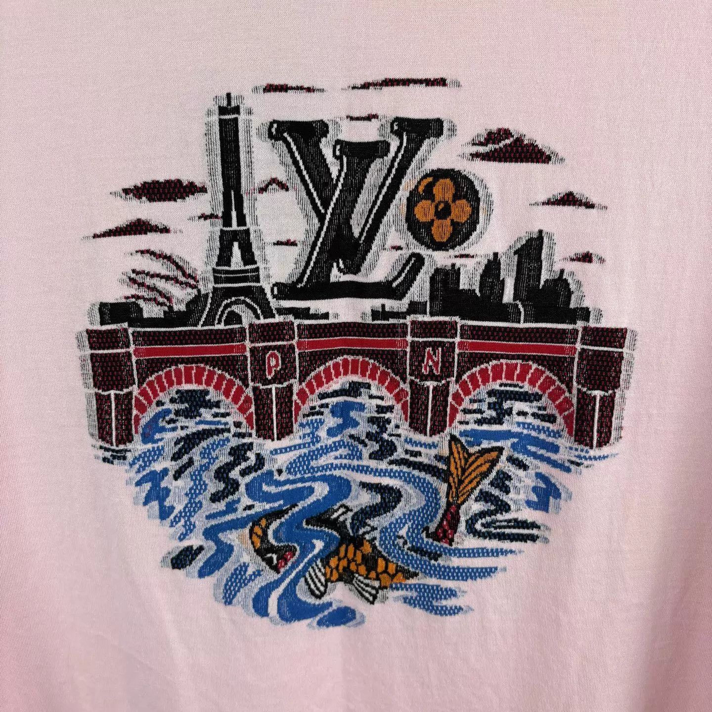 Louis Vuitton Louis Vuitton x Nigo Pink SS T XL New Size XL / US 12-14 / IT 48-50 - 4 Thumbnail