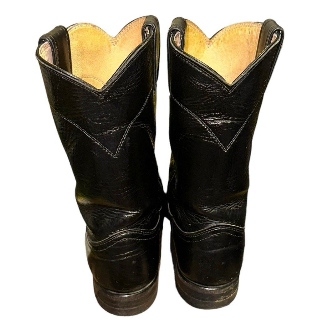 Justin Justin Black Classic Roper Boots Size US 6 / IT 36 - 5 Thumbnail