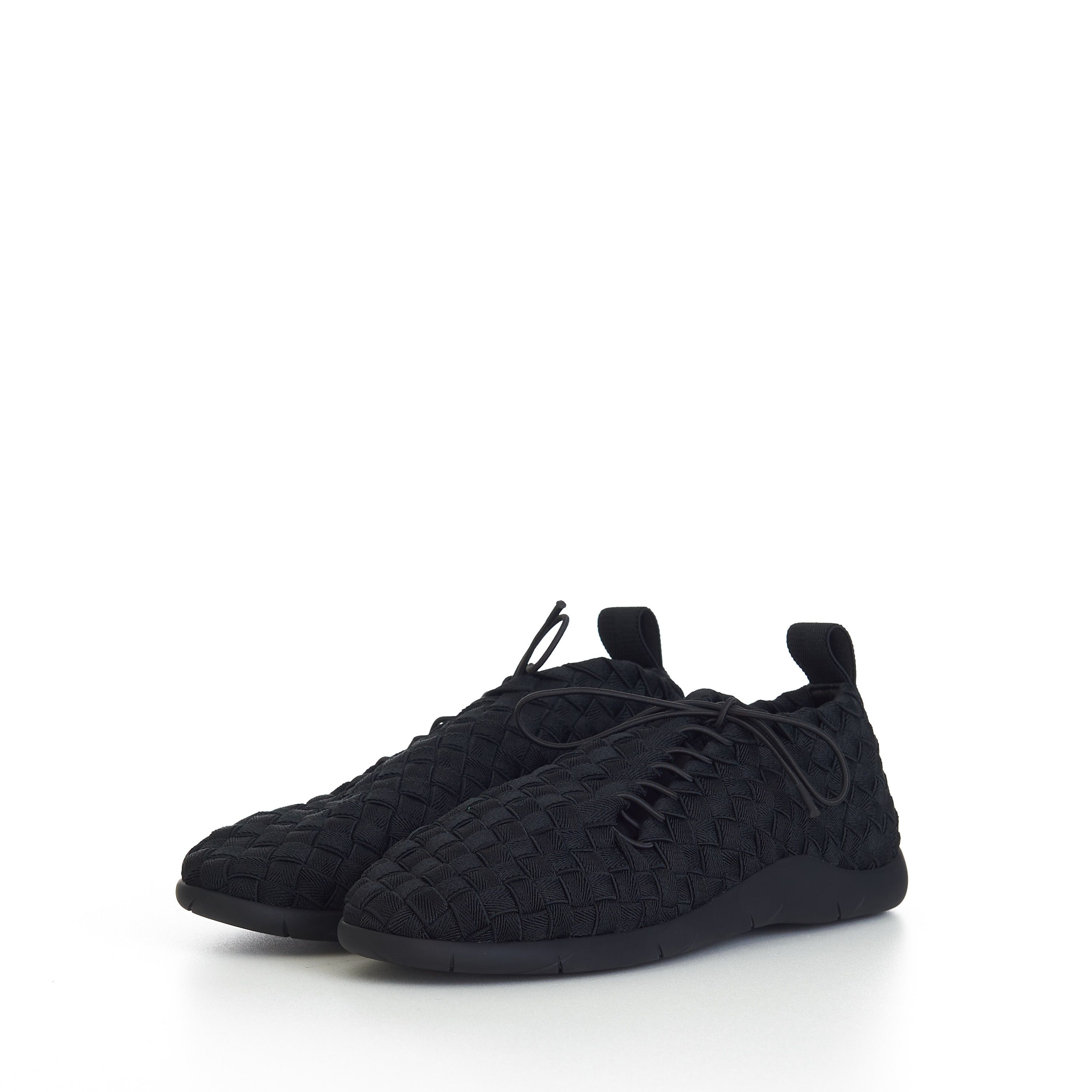 Bottega Veneta "Plat" Lace-up Sneakers In Black Intrecciato Elastic Size US 6 / EU 39 - 4 Thumbnail