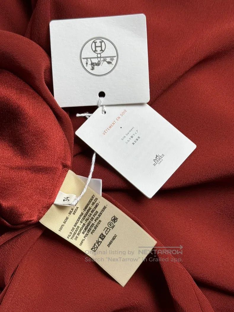 Hermes Hermes Burgundy dress Size XXS / US 00 / IT 34 - 2 Thumbnail