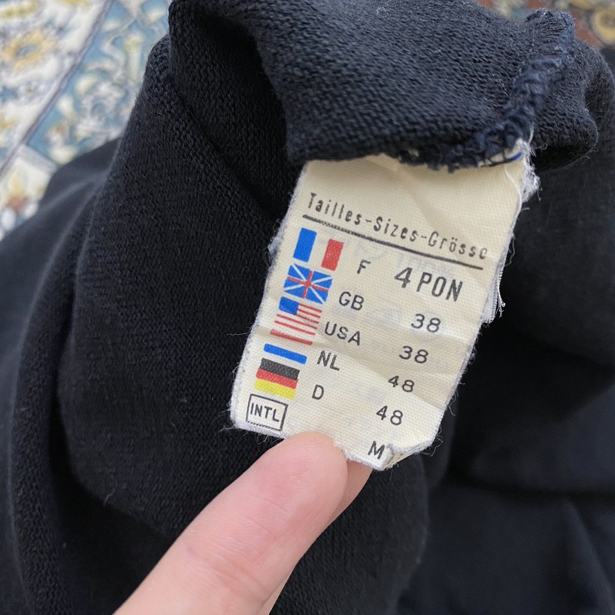 Saint James SAINT JAMES France Brand Plain Black Long Sleeve Shirt Size US S / EU 44-46 / 1 - 7 Thumbnail