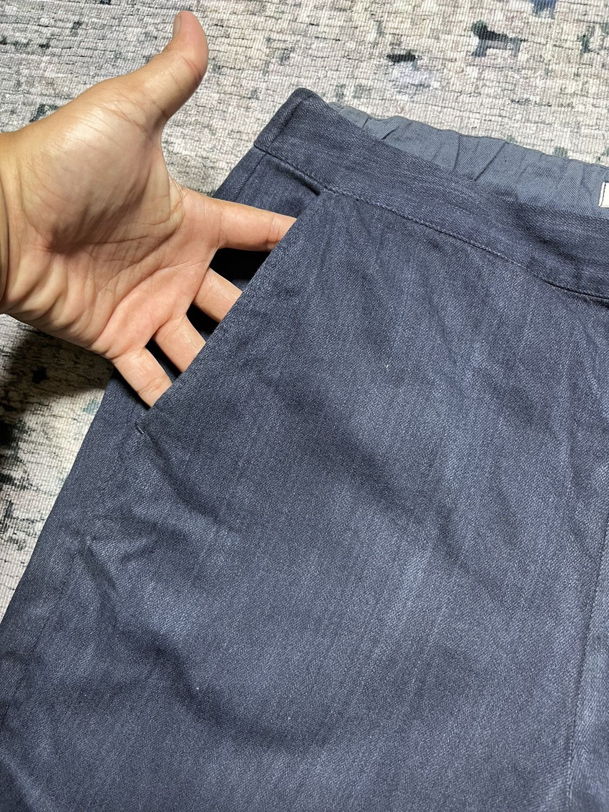 Designer × Issey Miyake × Japanese Brand ⚡️STEALS⚡️Plantation issey Miyake Stripe Side zip Khakis Pants Size US 33 - 4 Thumbnail