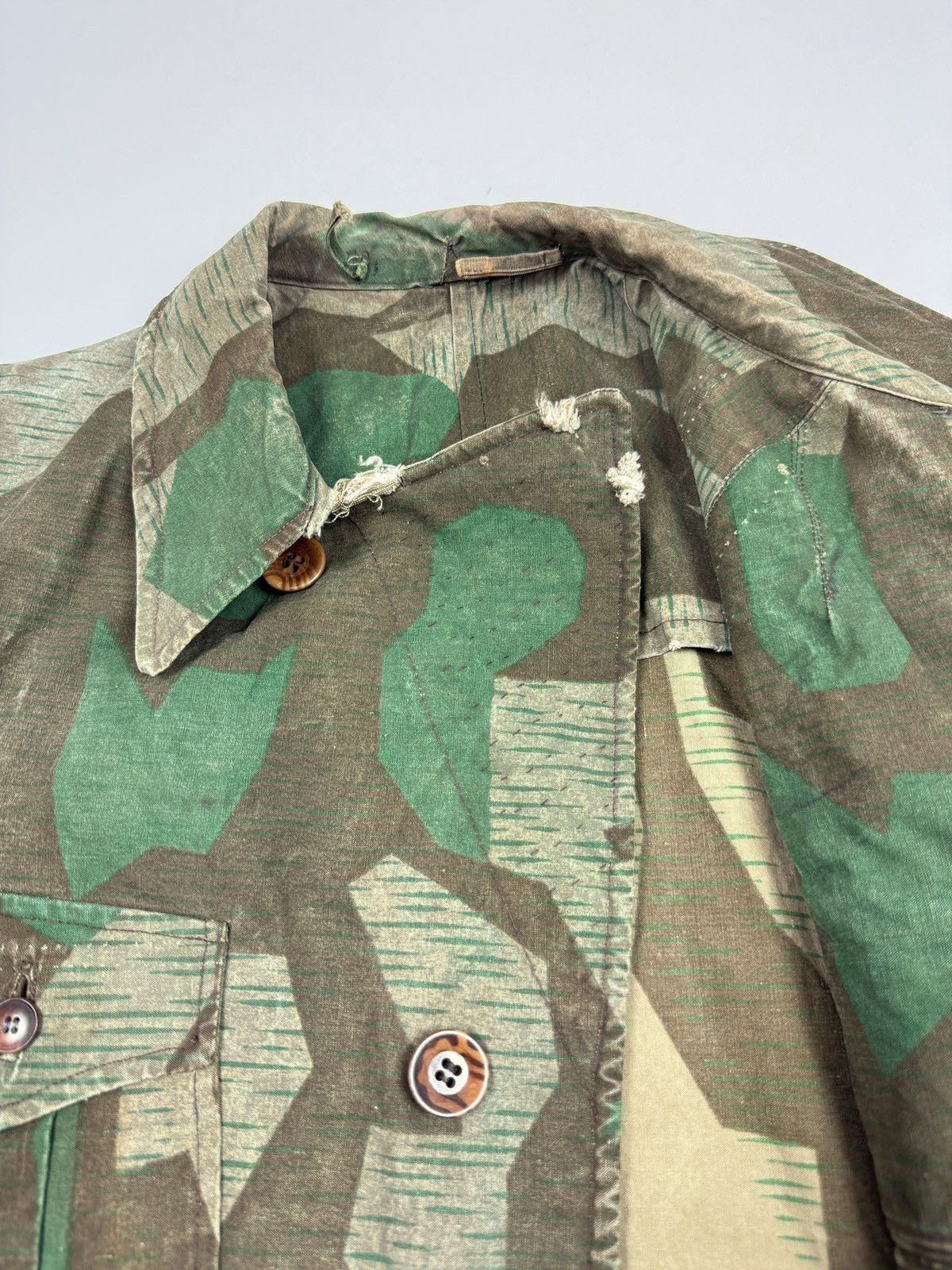 Vintage 40s 50s WW2 German Splinter Camo Heer Cyclist Rider Jacket Size US S / EU 44-46 / 1 - 6 Thumbnail