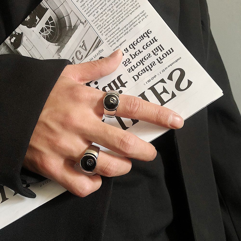 Jewelry Punk Jewelry Rings Open Size Chrome Ring (Size 7-13) Size ONE SIZE - 1 Thumbnail