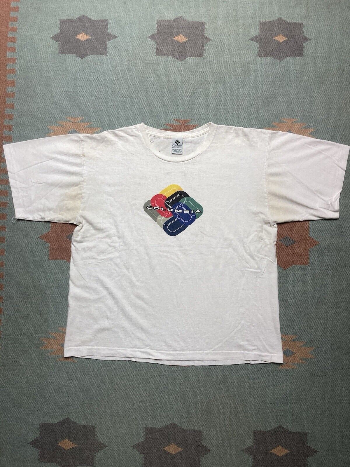 Columbia × Vintage Vtg 90s Columbia sportswear t shirt logo hiking outdoor XL Size US XL / EU 56 / 4 - 1 Thumbnail