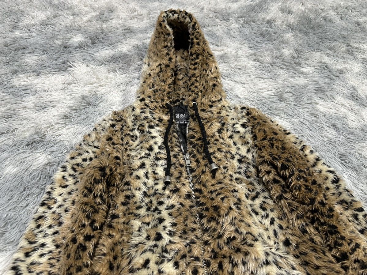 Hysteric Glamour 🔥Sick Y2K Glad News Leopard Fur Hoodie Vkei Punk Size US M / EU 48-50 / 2 - 2 Thumbnail