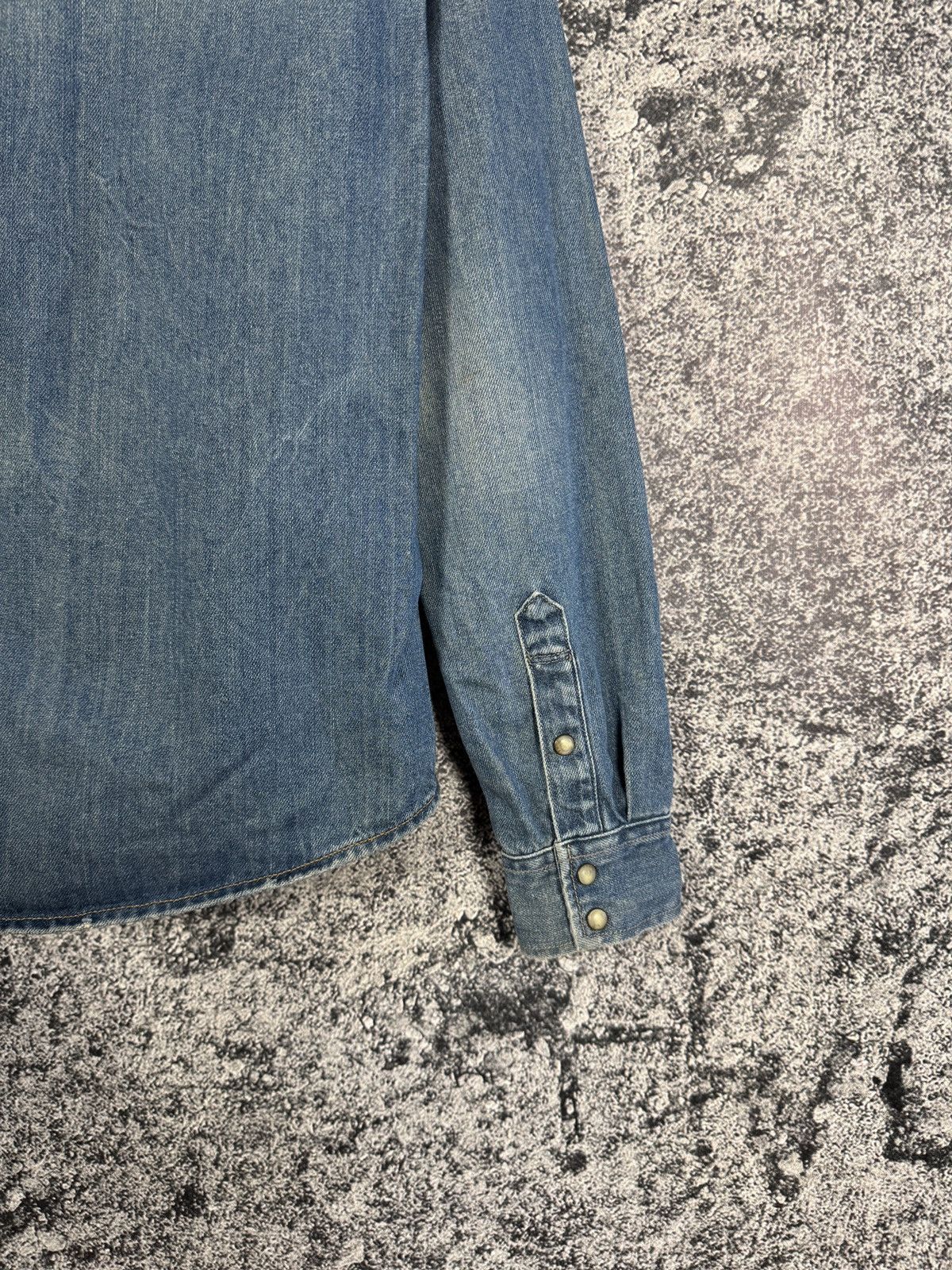 Allsaints Allsaints Spitalfields Bedford Denim Shirt Snap Button Sz M Size US M / EU 48-50 / 2 - 13 Thumbnail