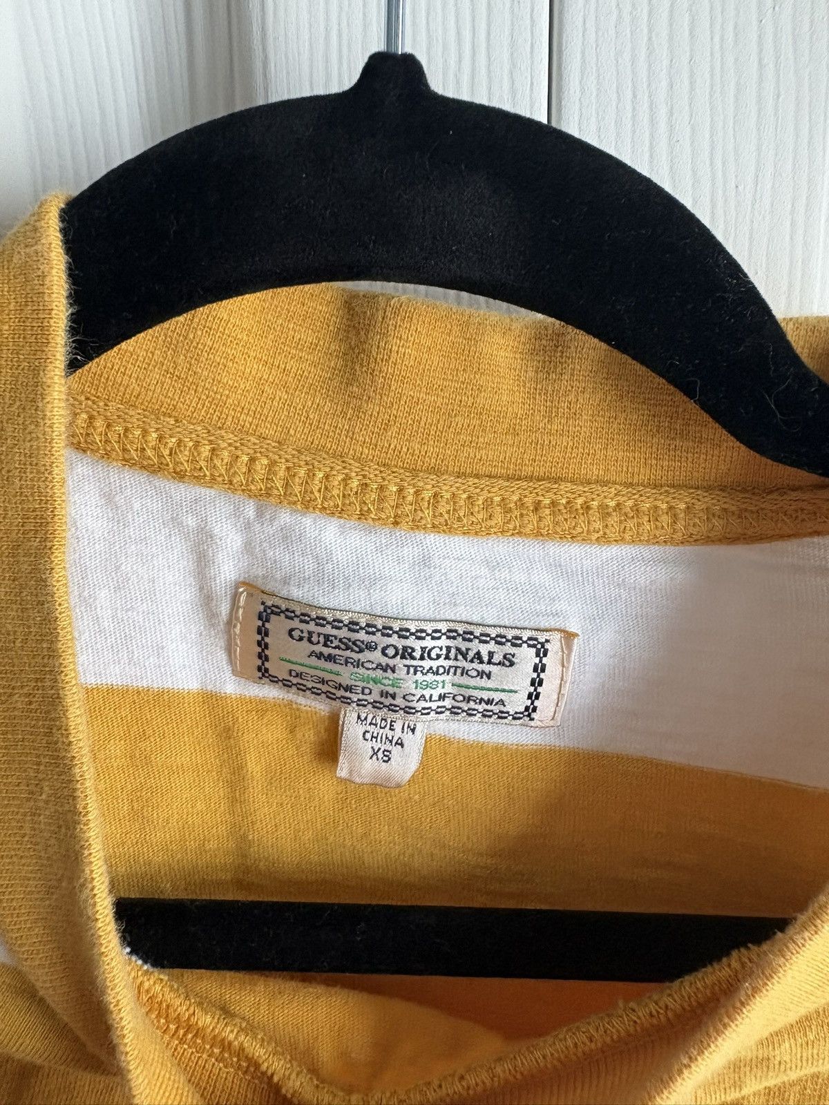 Guess × Vintage Guess Vintage Streetwear Hype Striped Long Sleeve T-shirt Size XS / US 0-2 / IT 36-38 - 4 Thumbnail