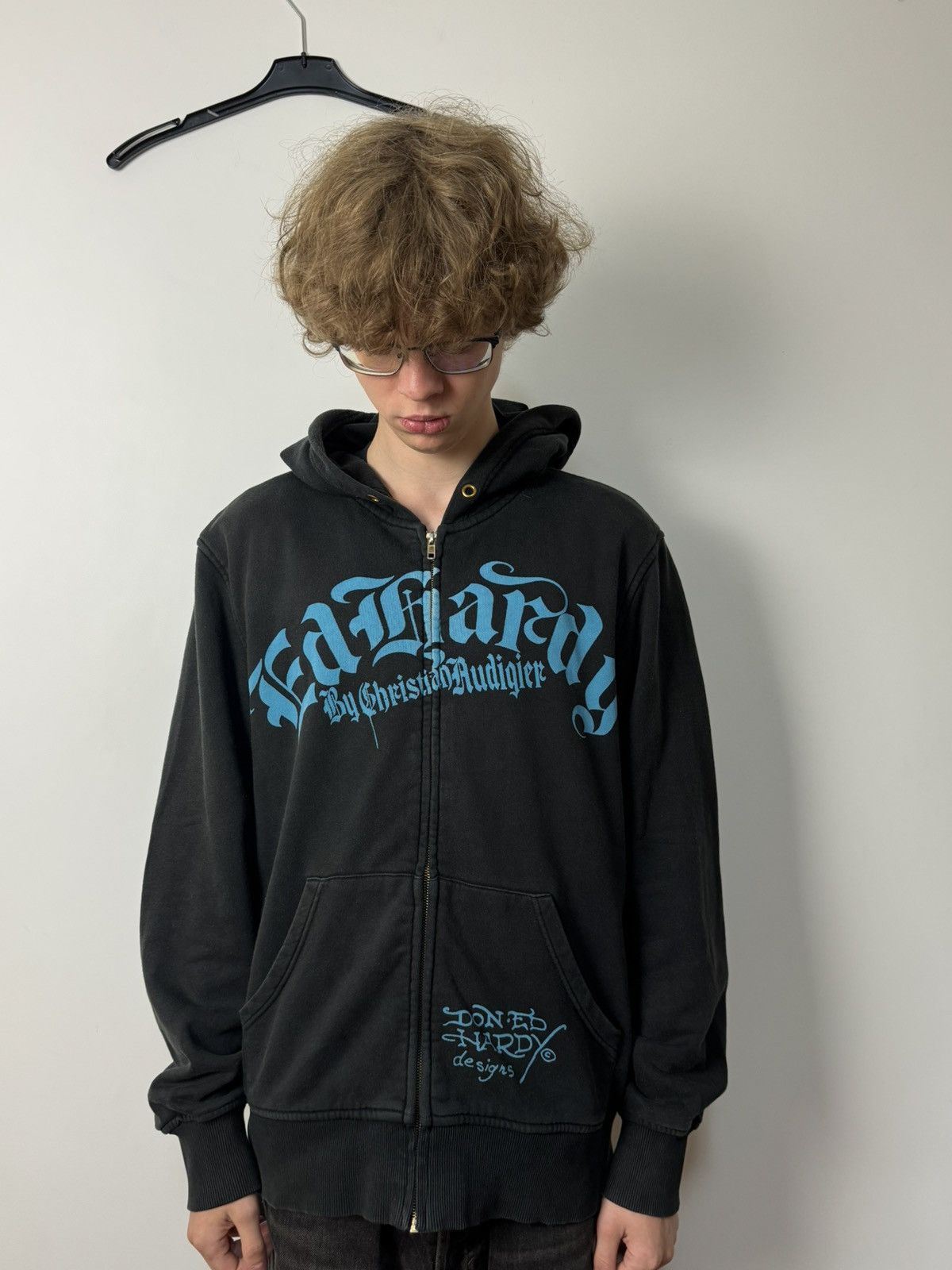 Ed Hardy Vintage Ed Hardy 00s Skull Tattoo Zip Hoodie Y2K streetwear Size US XL / EU 56 / 4 - 13 Thumbnail