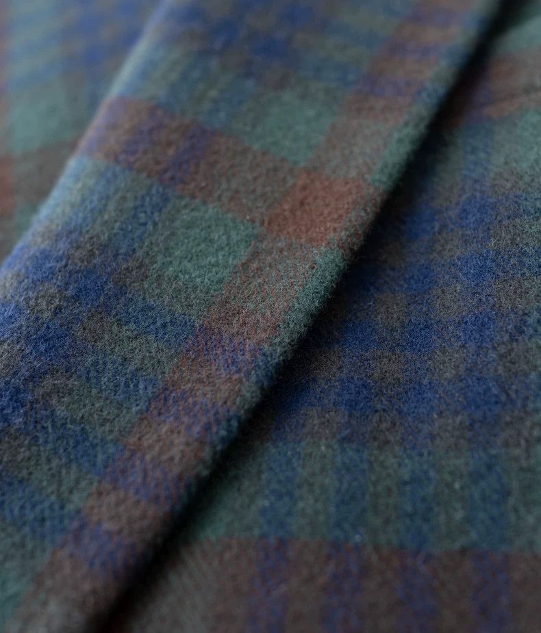 Yohji Yamamoto Yohji Yamamoto size s Blue-green wool plaid double-breasted Size 38R - 8 Thumbnail