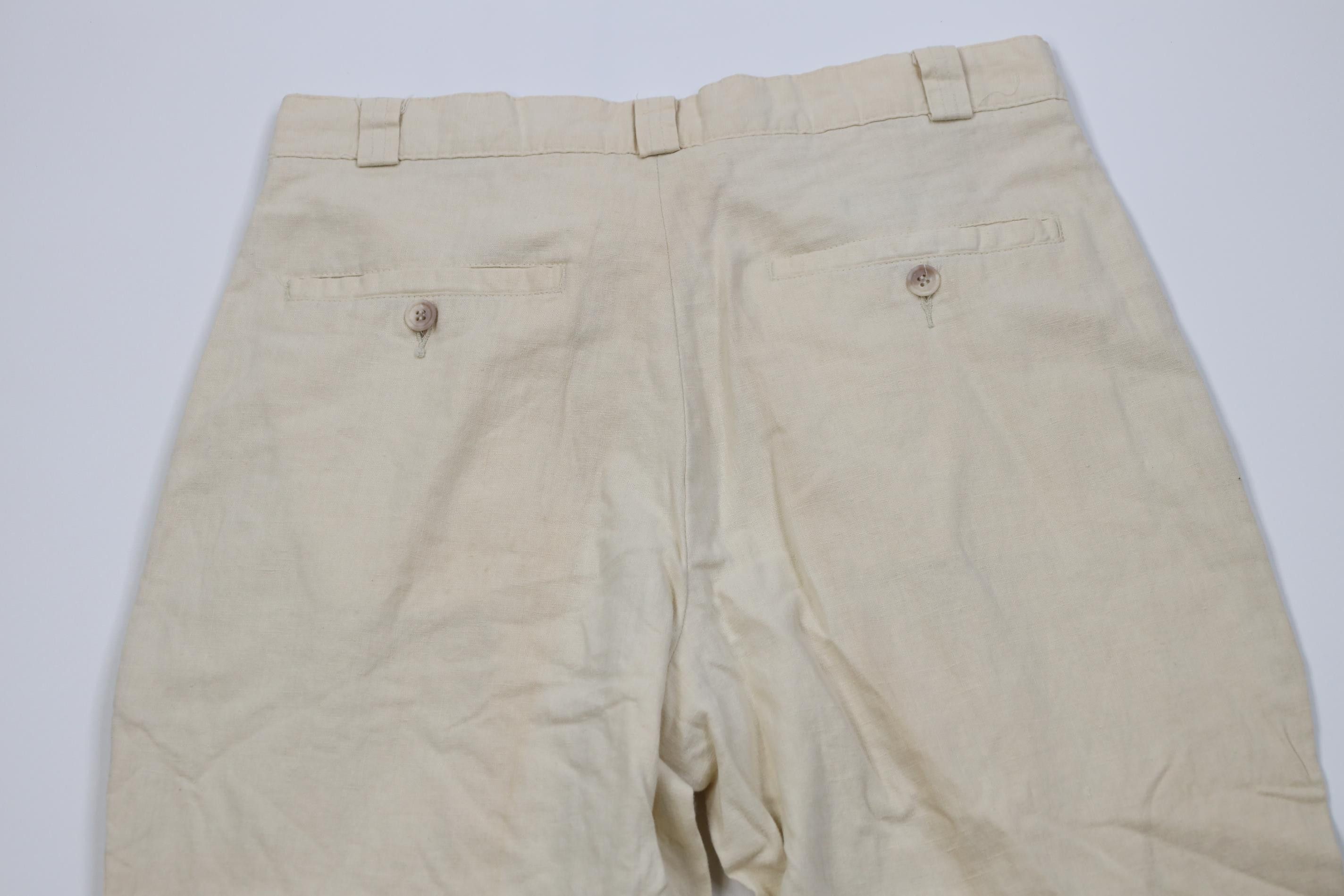 Vintage Vintage 90s Streetwear Linen Blend Knit Pleated Chino Pants Size US 32 / EU 48 - 11 Thumbnail