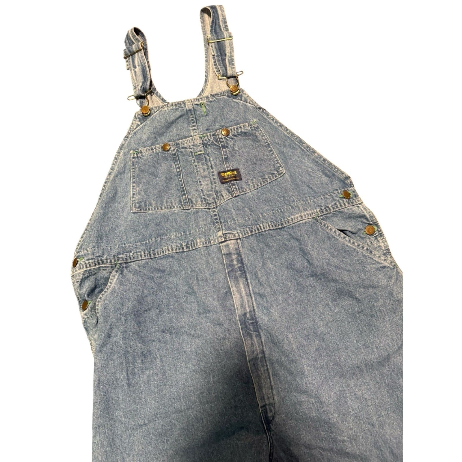 Vintage VTG OshKosh Bib Overalls 44x32 Blue Carpenter Made in USA Vestbak Workwear Denim OshKosh B'gosh Men Big & Tall Regular USA Workwear 44 32 Blue Size US 44 / EU 60 - 2 Thumbnail