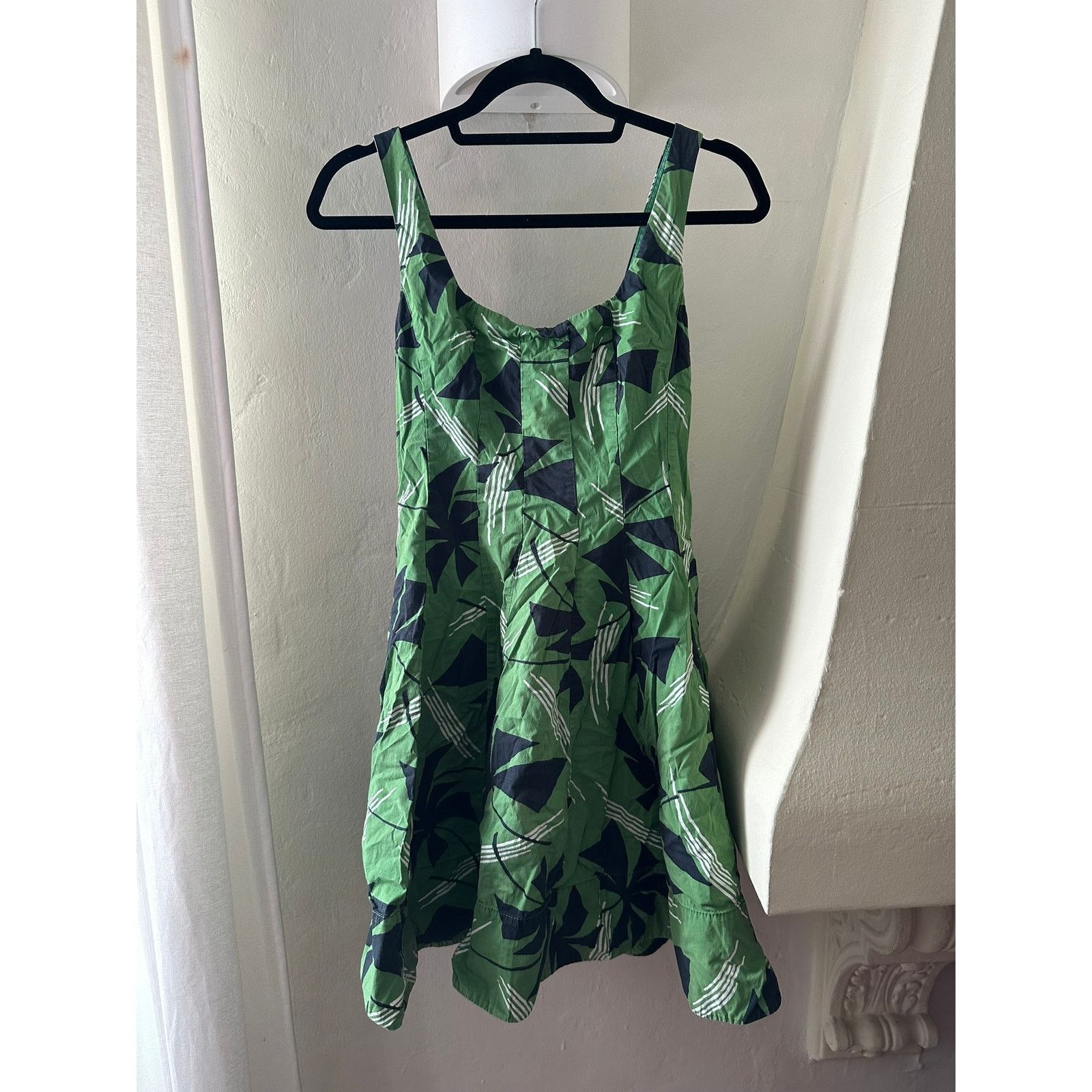 STAUD Wells Mini Dress Green Pinwheel 4 - wpequipmentugltd.com
