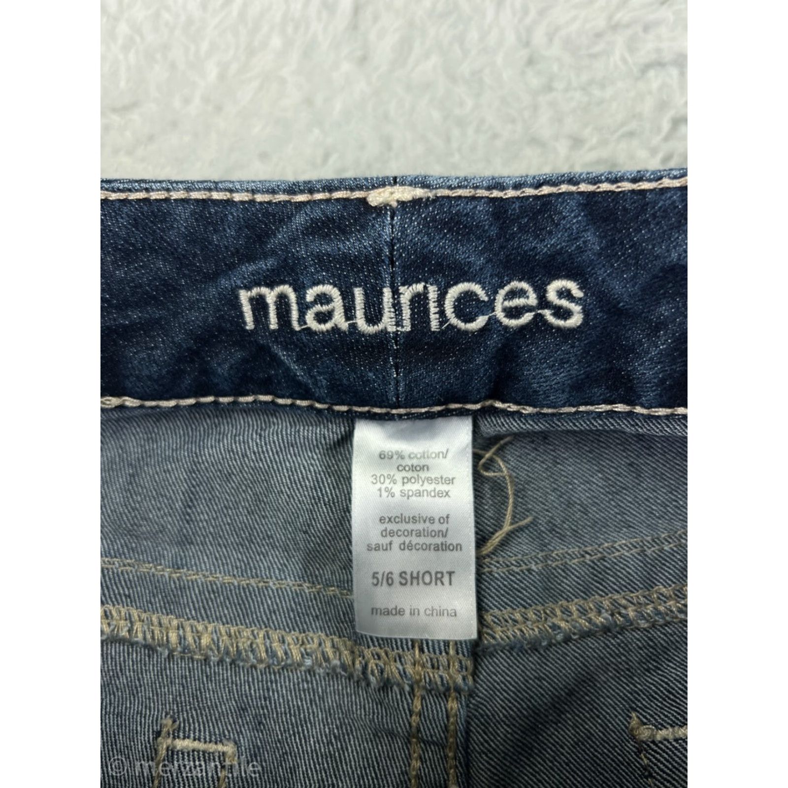 Vintage Maurices Jeans Women 5 Blue Denim Flared Medium Wash Cotton Blend 5-Pocket Design Size 27" / US 4 / IT 40 - 3 Thumbnail