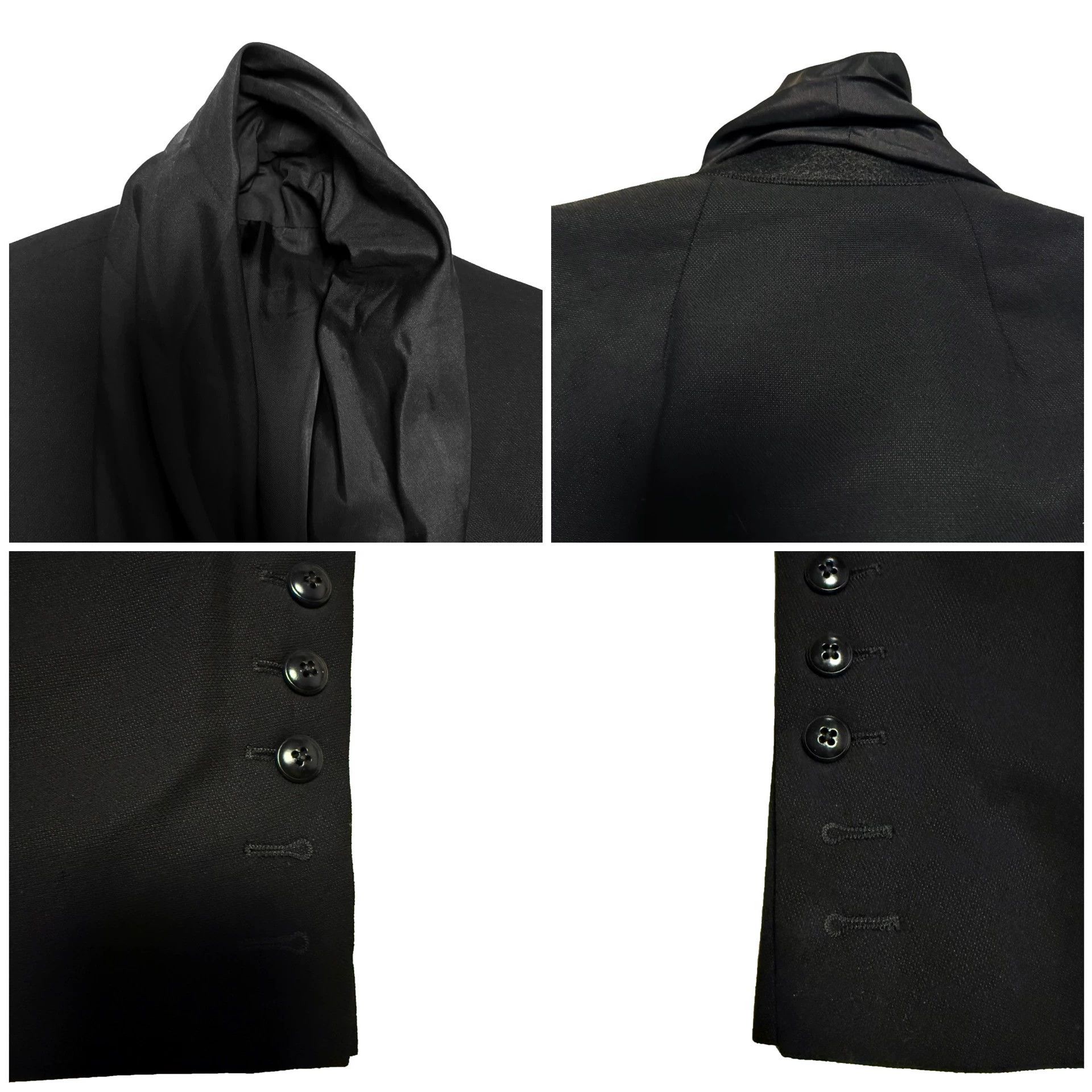 Rick Owens Rick Owens Suit Wrinkled Satin Shawl Collar Wool 48 Size 48R - 7 Thumbnail