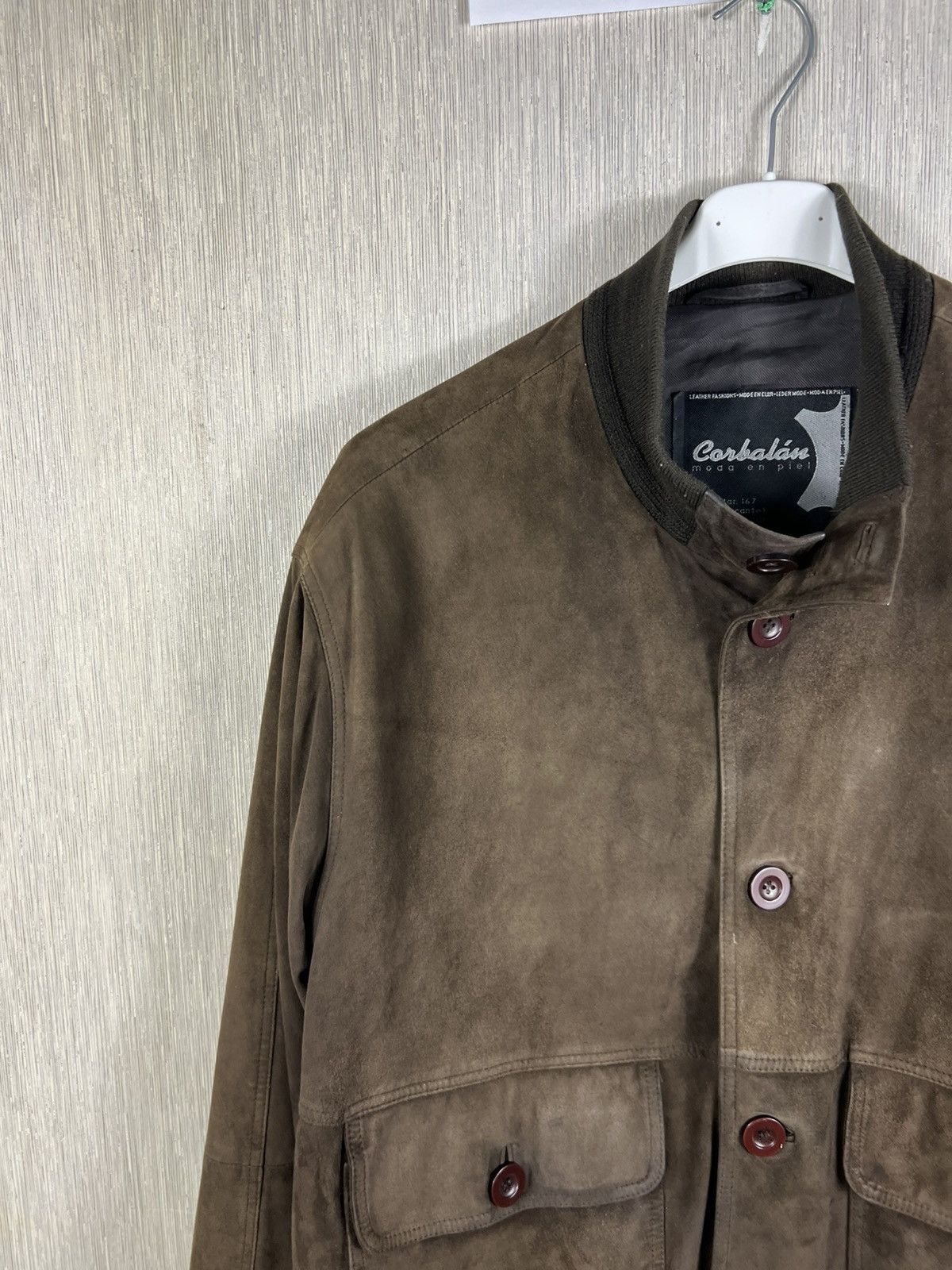 Vintage Vintage 90s Corbalan suede leather bomber aviator jacket Size US L / EU 52-54 / 3 - 4 Thumbnail
