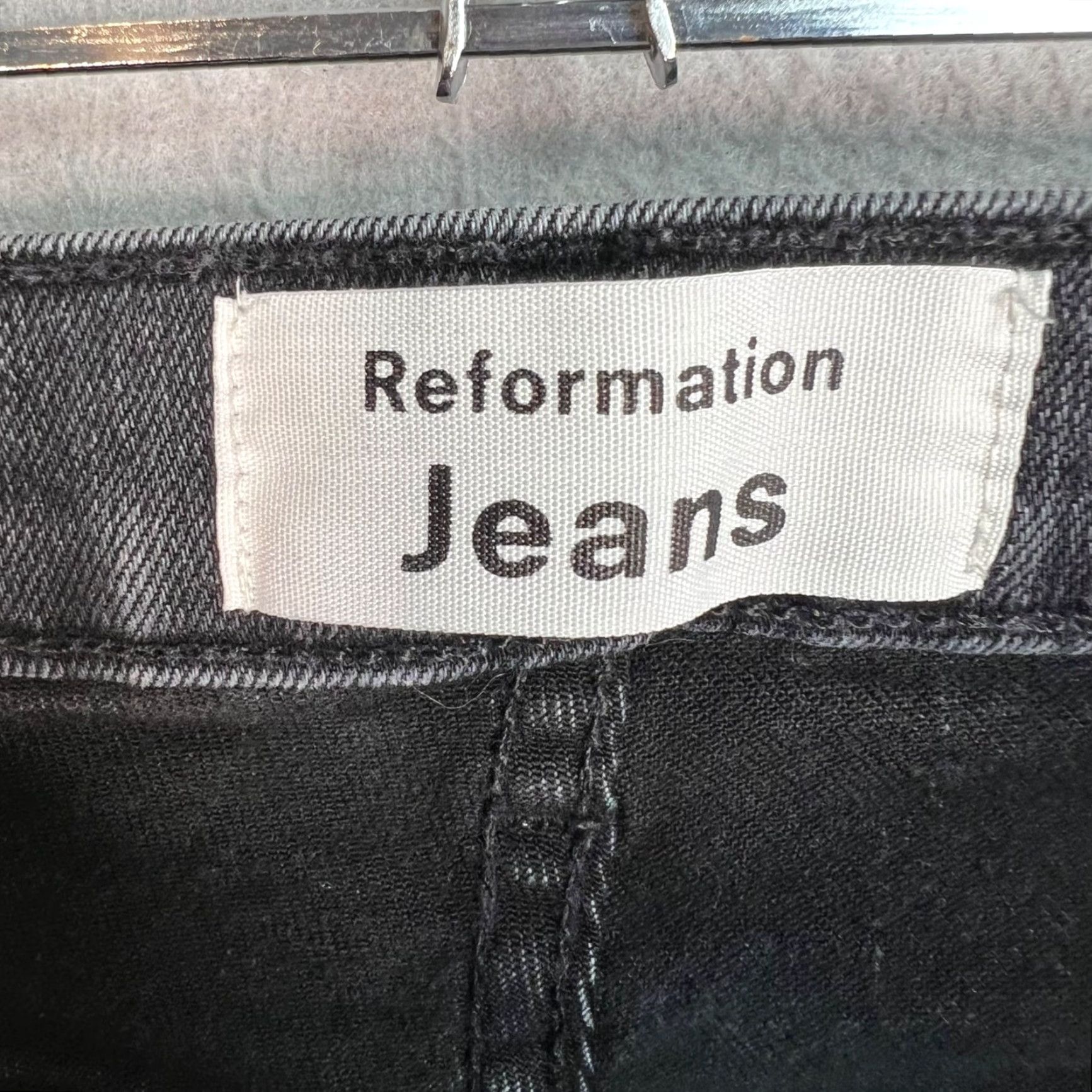Reformation Reformation Jeans Womens 27 High Skinny Crop Organic Cotton Blend Denim Gray 27 Inseam 27 Rise High Adult Womens Skinny Jeans Size 27" / US 4 / IT 40 - 3 Thumbnail