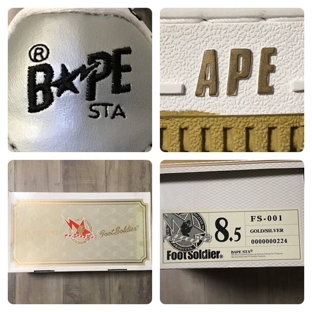 Bape 2003 NW 10th Anniversary Leather BAPE STA Sneakers NIGO APE Size US 8.5 / EU 41-42 - 10 Thumbnail