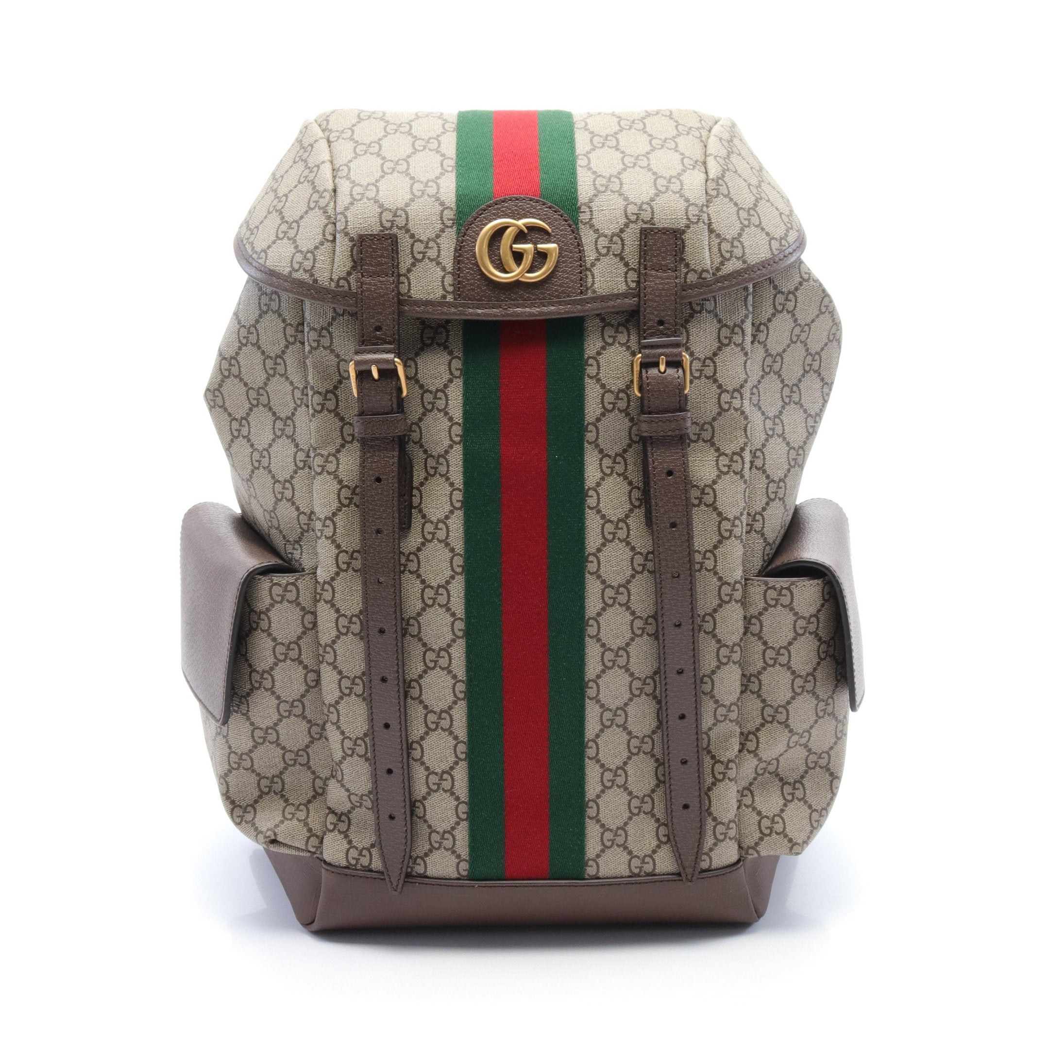 Gucci Gucci Ophidia Gg Supreme Backpack Rucksack Leather Beige Brown Multicolor Size ONE SIZE - 1 Thumbnail