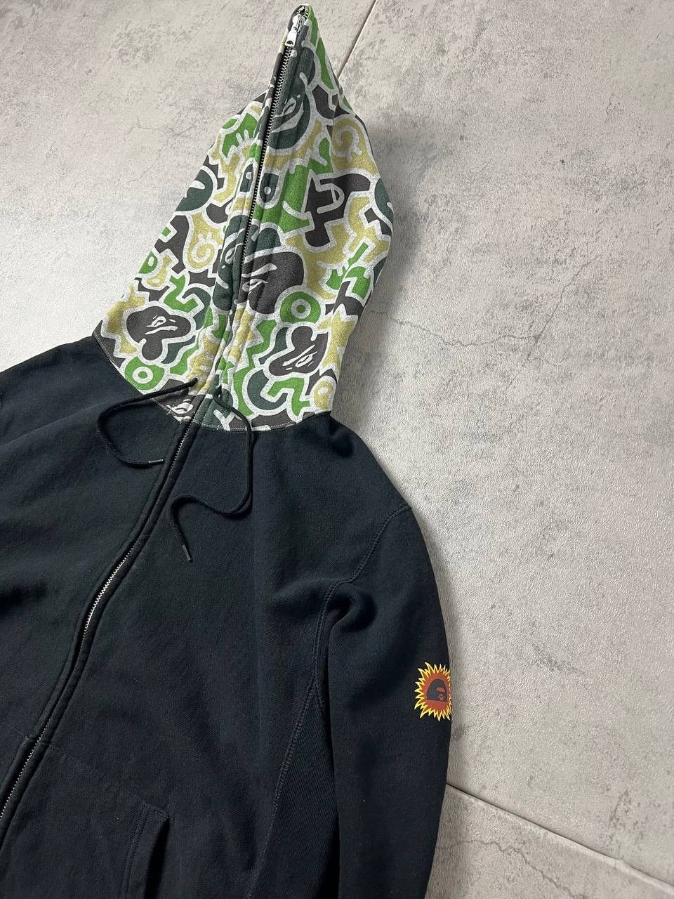 Bape Bape - Hieroglyph Full-Zip Hoodie Size US L / EU 52-54 / 3 - 3 Thumbnail