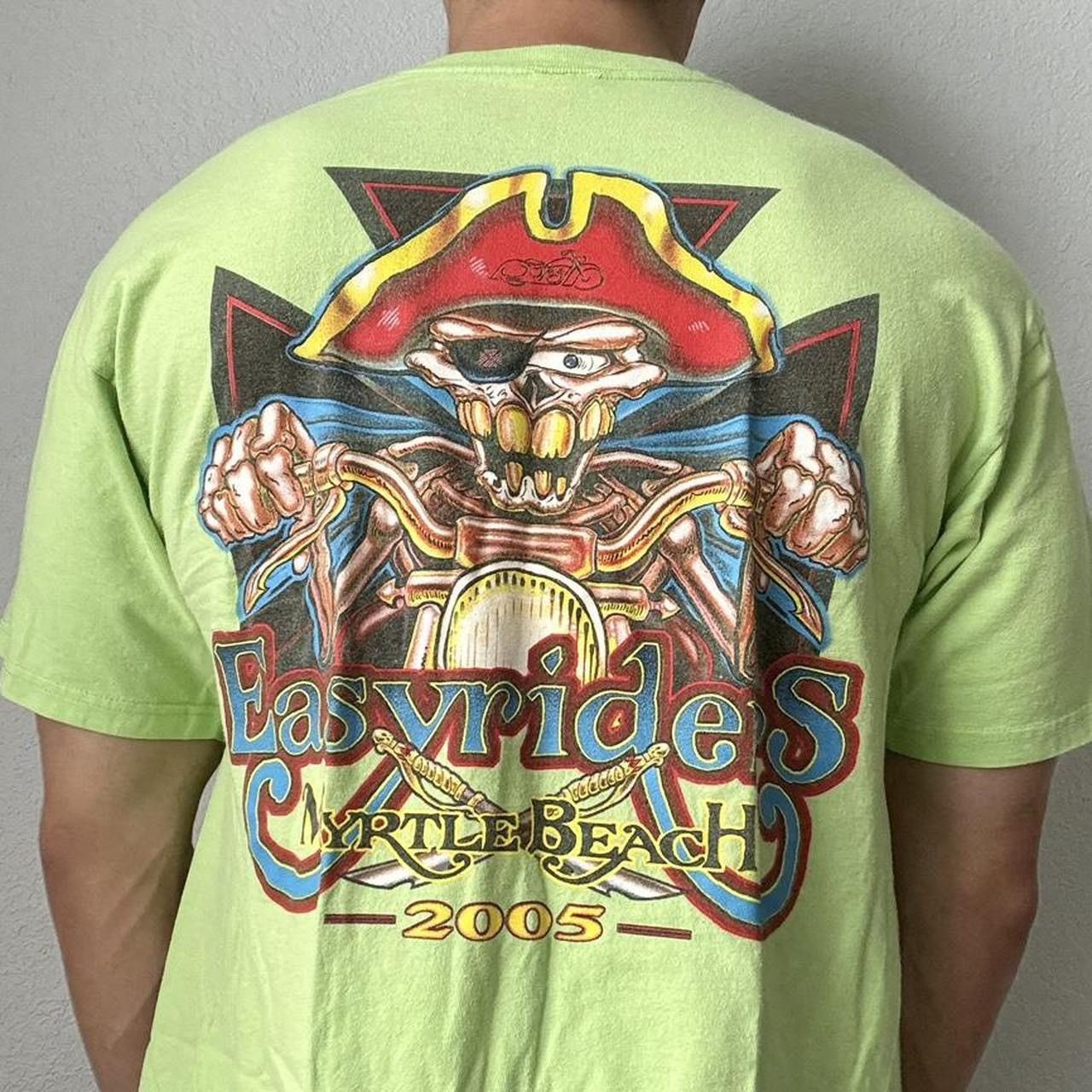Vintage Vintage Easy Riders 2000s Bikers Graphics Green Tee Shirt Size US L / EU 52-54 / 3 - 1 Thumbnail