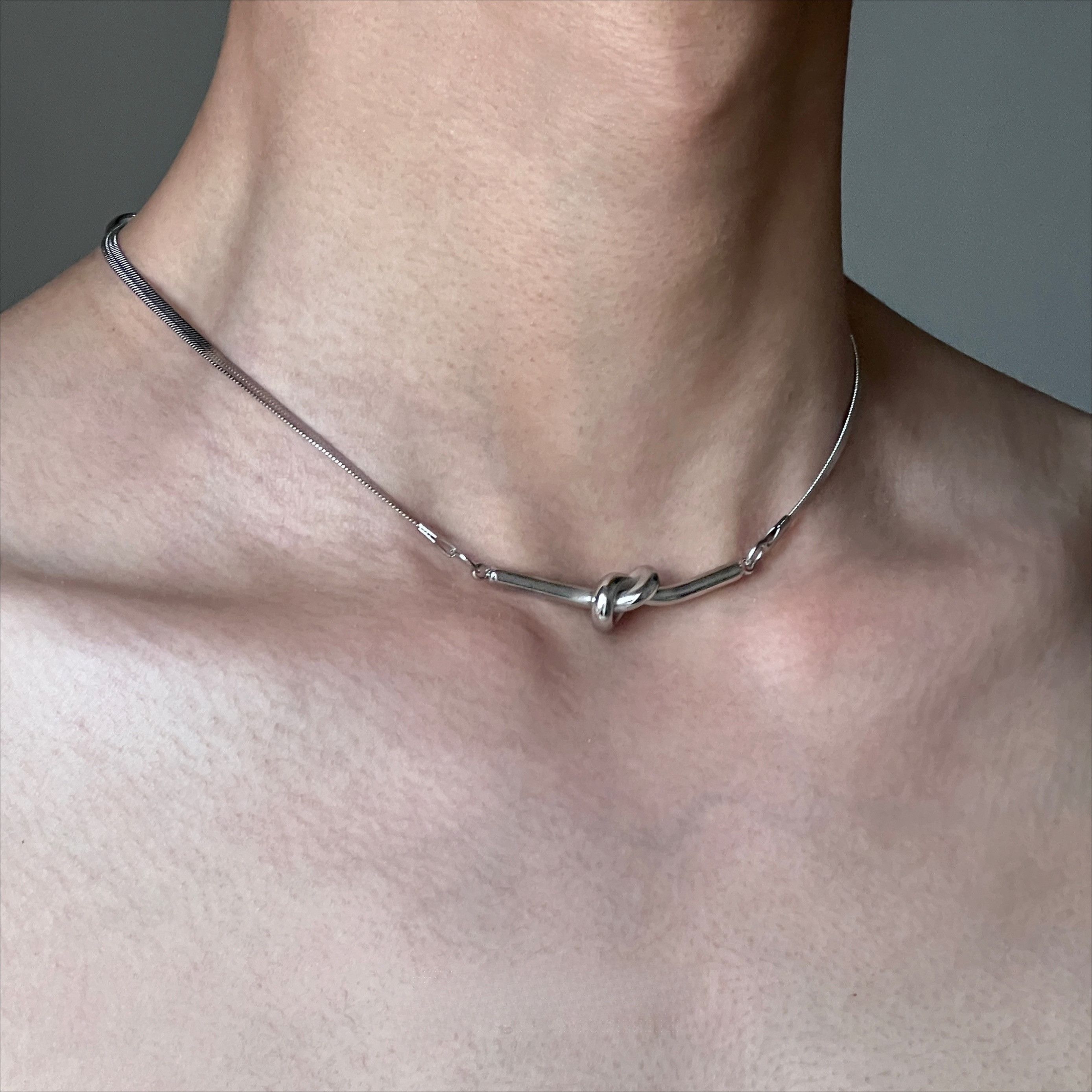 Jewelry × Vintage Vintage men's collarbone chain street necklace Size ONE SIZE - 1 Thumbnail