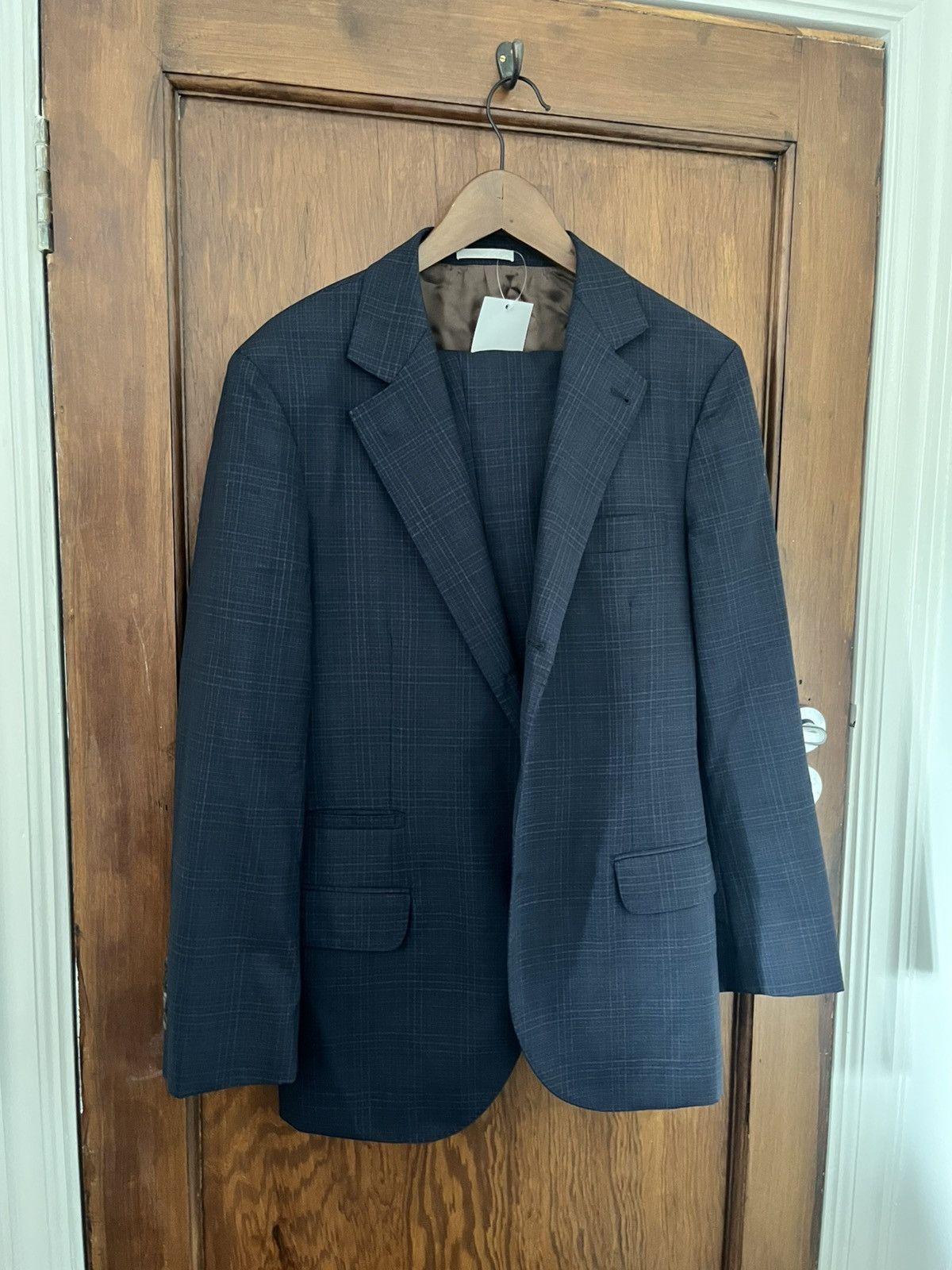 Brunello Cucinelli navy wool suit uk 38 / it 48