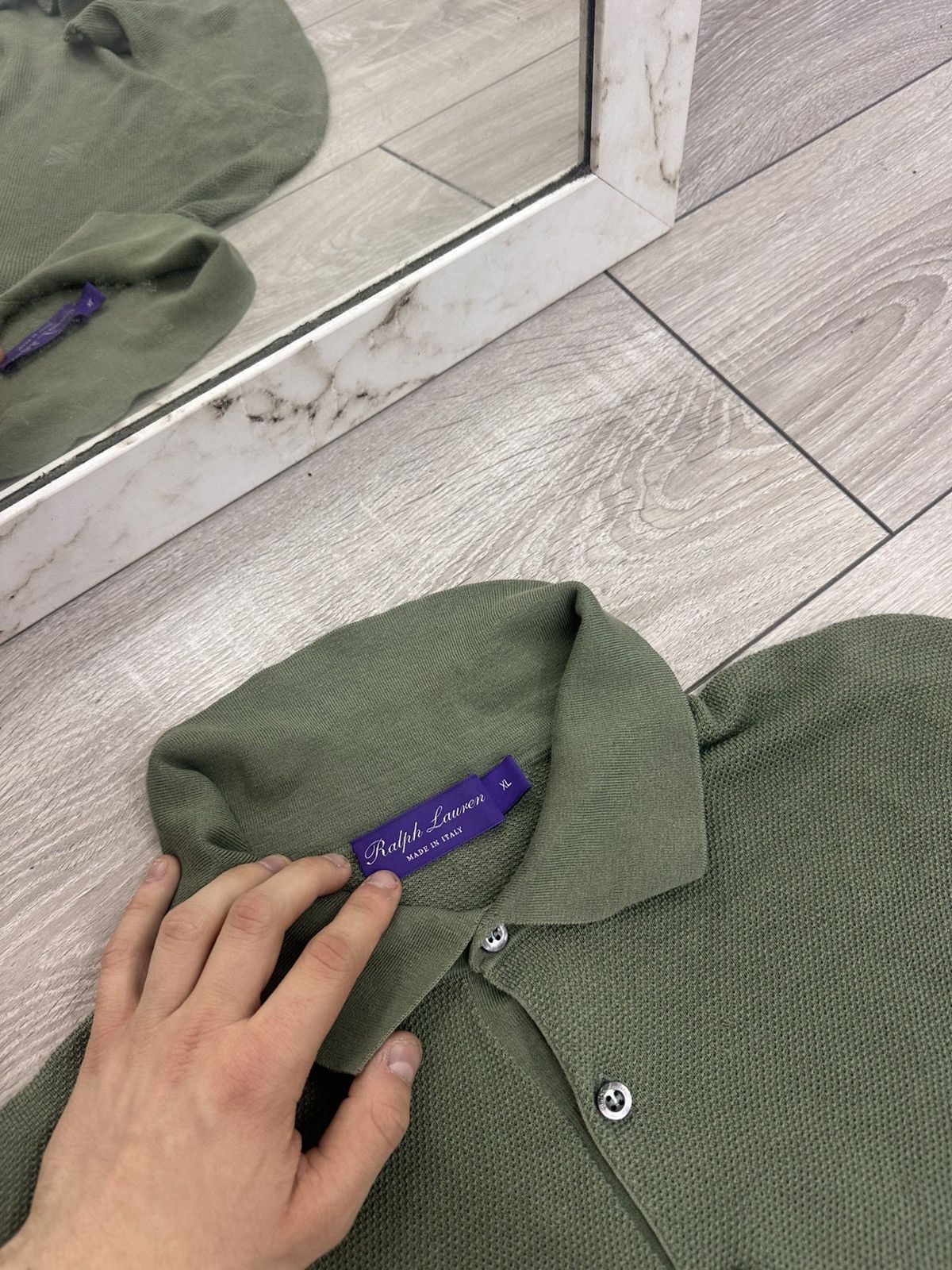 Polo Ralph Lauren Ralph Lauren Purple label LogoSilk and Cotton Polo Shirt Size US XL / EU 56 / 4 - 7 Thumbnail