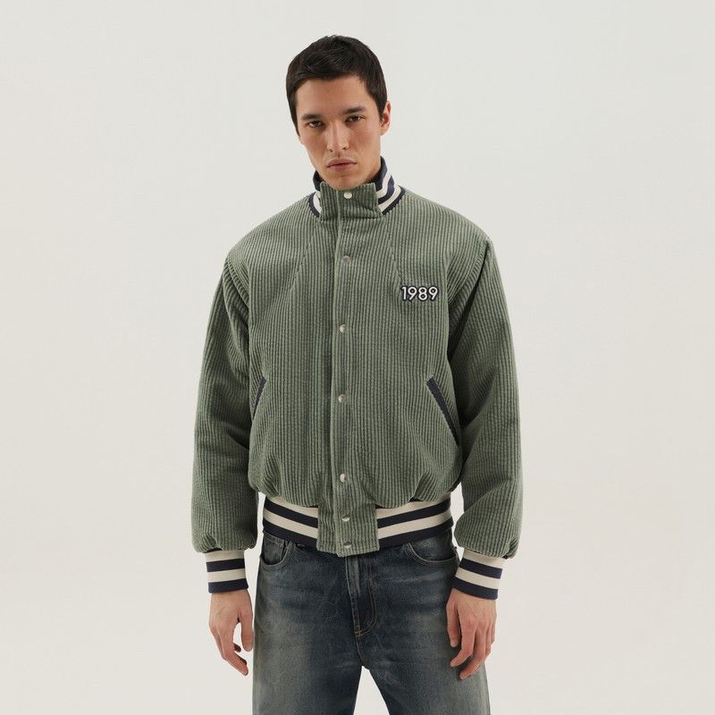1989 STUDIO 1989 Studio Light Green Corduroy Varsity Jacket Size US M / EU 48-50 / 2 - 1 Thumbnail