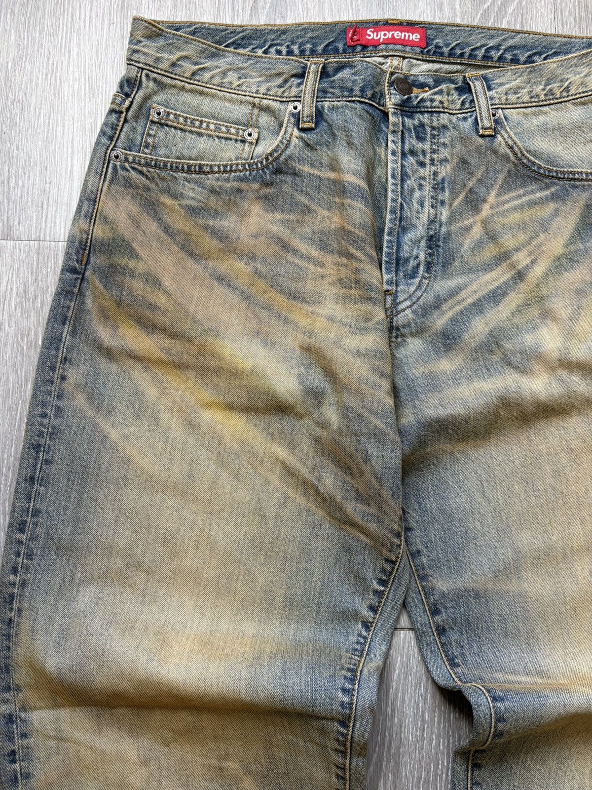 Supreme Supreme Dirty Indigo Denim Jeans FW25 Size US 32 / EU 48 - 5 Thumbnail
