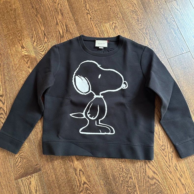 Gucci Gucci Black Snoopy long-sleeved sweatshirt Size US M / EU 48-50 / 2 - 1 Thumbnail