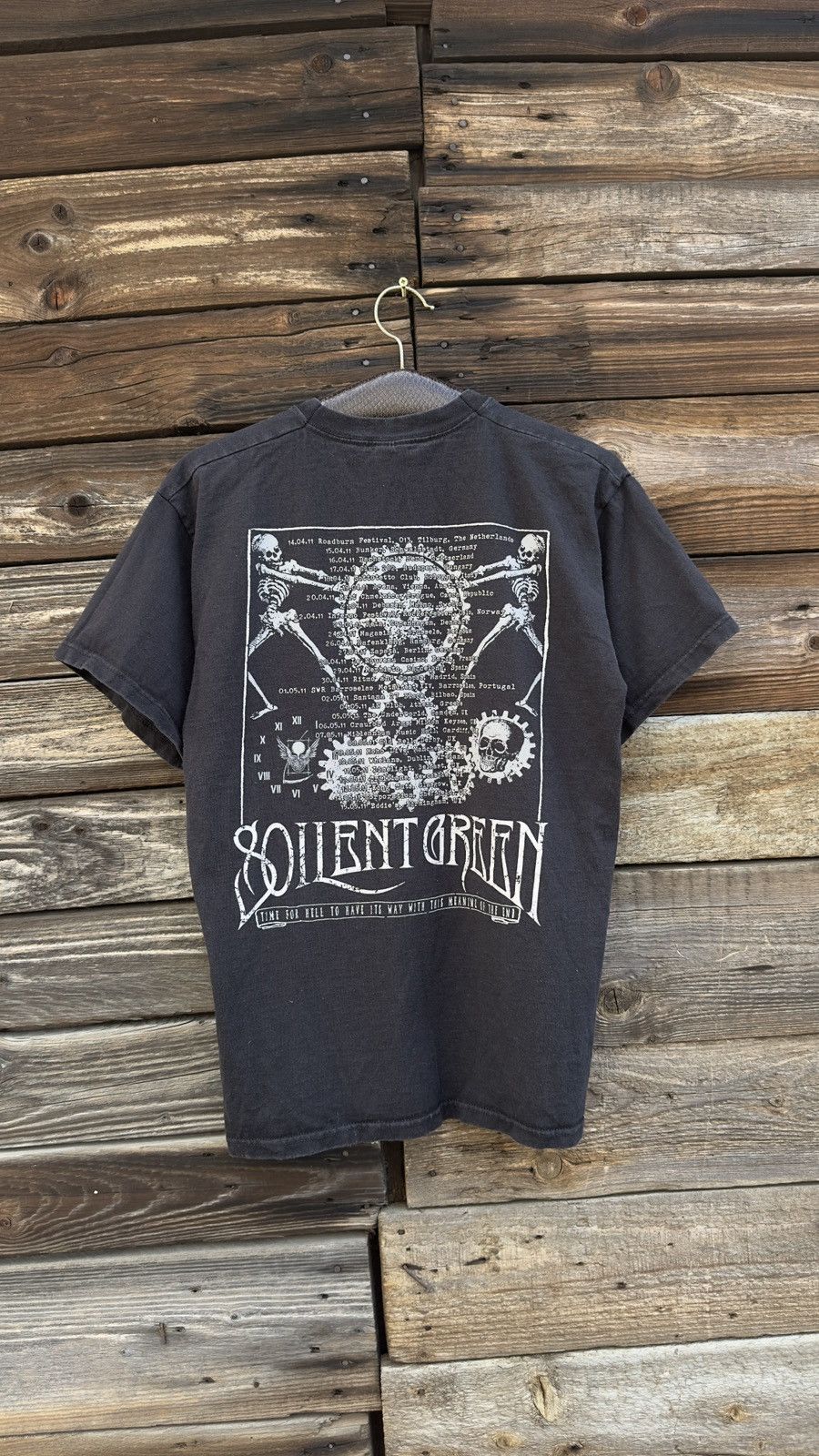 Band Tees Soilent Green 2011 European Tour Tee Skeletons Sludge Metal Size US L / EU 52-54 / 3 - 8 Thumbnail