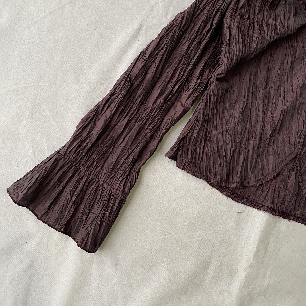 Japanese Brand × Vintage Vintage Ruffle Collar Crinkle Outerwear Avant Garde Style Size S / US 4 / IT 40 - 5 Thumbnail