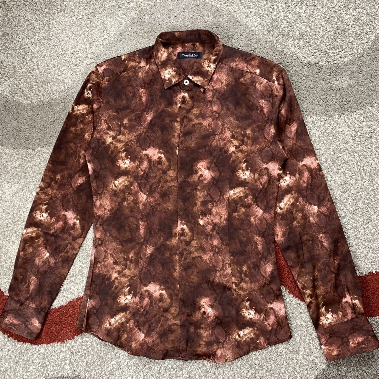 Japanese Brand Tornado Mart Snakeskin Flower Pattern Long Sleeve shirt Size M / US 6-8 / IT 42-44 - 2 Thumbnail