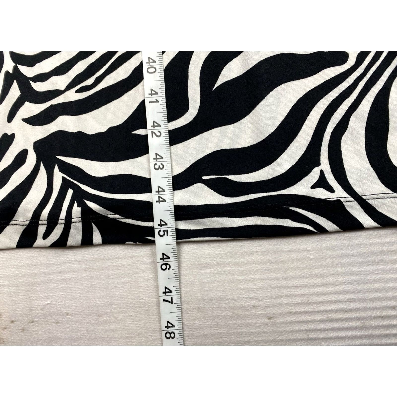 Vintage Rafaella Dress Womens 3X Black White Animal Print V Neck Stretch Jersey Knit Dress Size XXL / US 16-18 / IT 52-54 - 4 Thumbnail