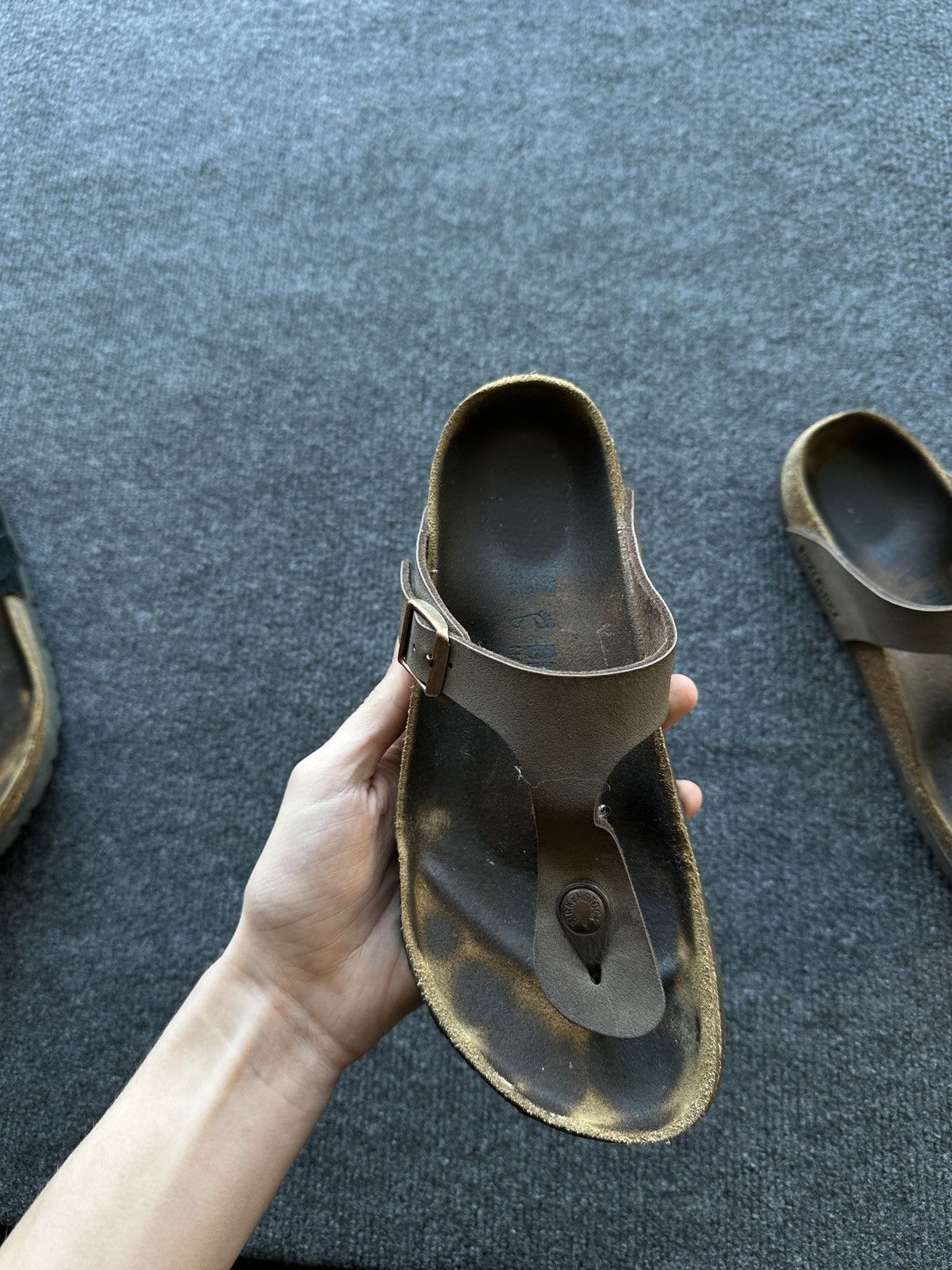Birkenstock VNTG🚨 BIRKENSTOCK BROWN LUXURY Y2K RARE WOMEN SLIDES Size US 7 / IT 37 - 3 Thumbnail
