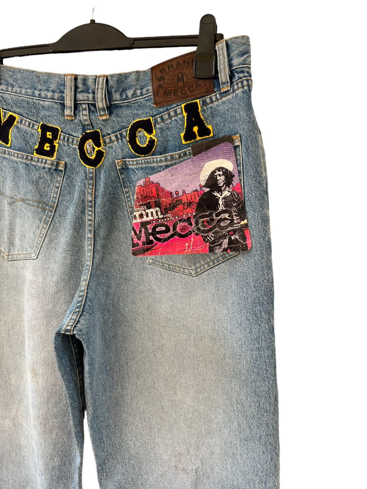 JNCO NWT Vintage 90s Mecca Usa Light Blue Denim Baggy Jeans Size US 36 / EU 52 - 18 Thumbnail