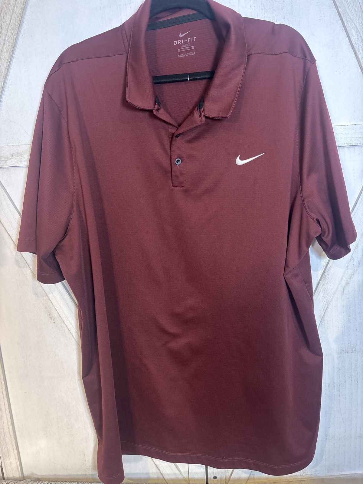 Nike Nike Dri-FIT Maroon Polo Shirt – Men’s 3XL Tall Size US XXL / EU 58 / 5 - 1 Thumbnail
