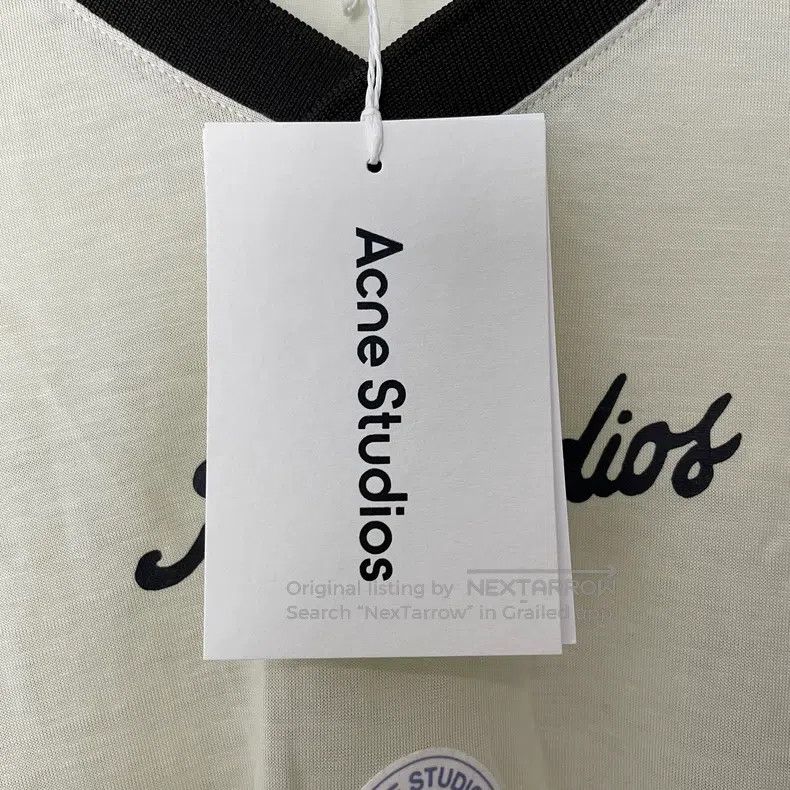 Acne Studios Acne Studios Ivory White Jersey Printed Short-Sleeve Top Size US XL / EU 56 / 4 - 4 Thumbnail