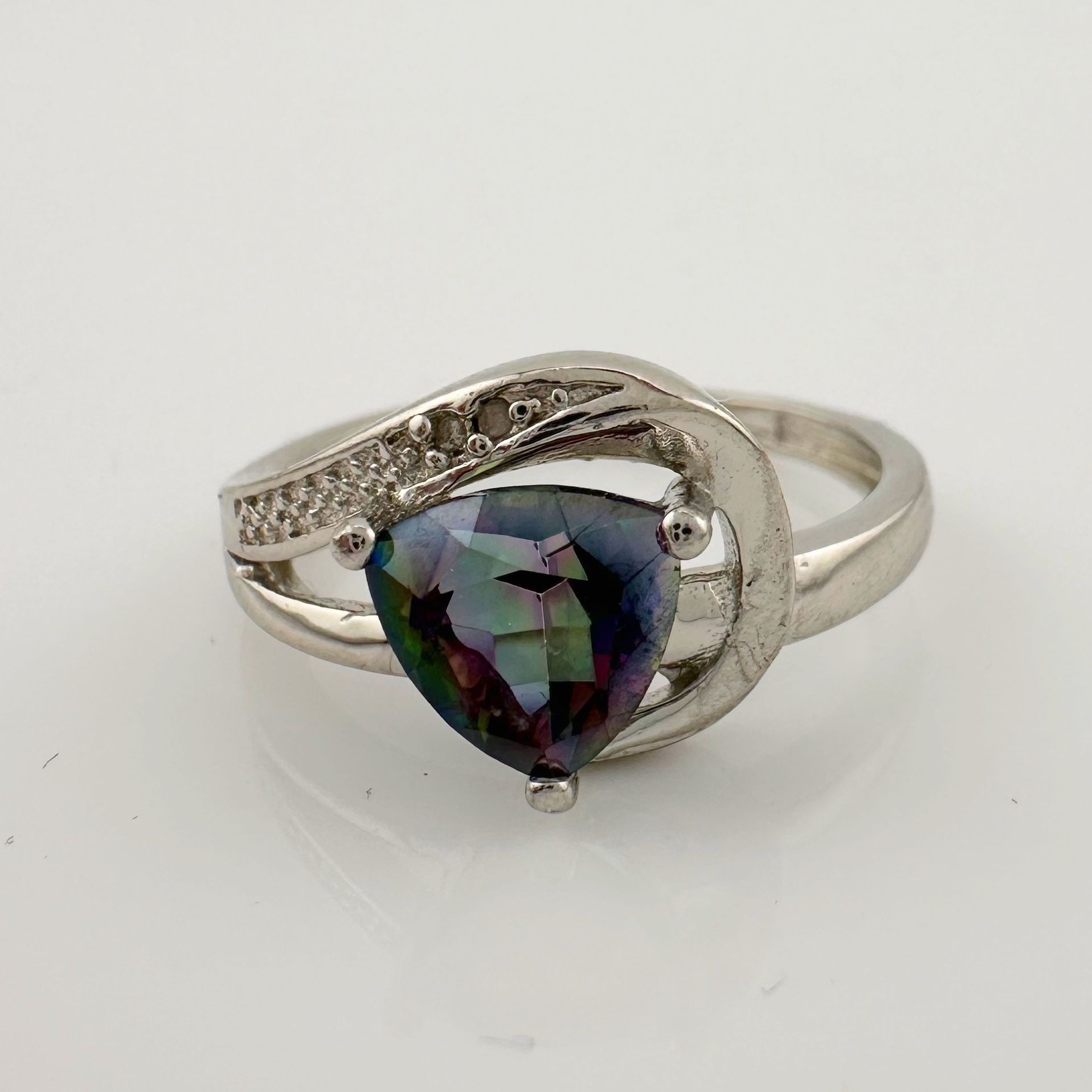 Other Trillion Cut Mystic Topaz Ring Size 7 - Sterling Size ONE SIZE - 10 Thumbnail
