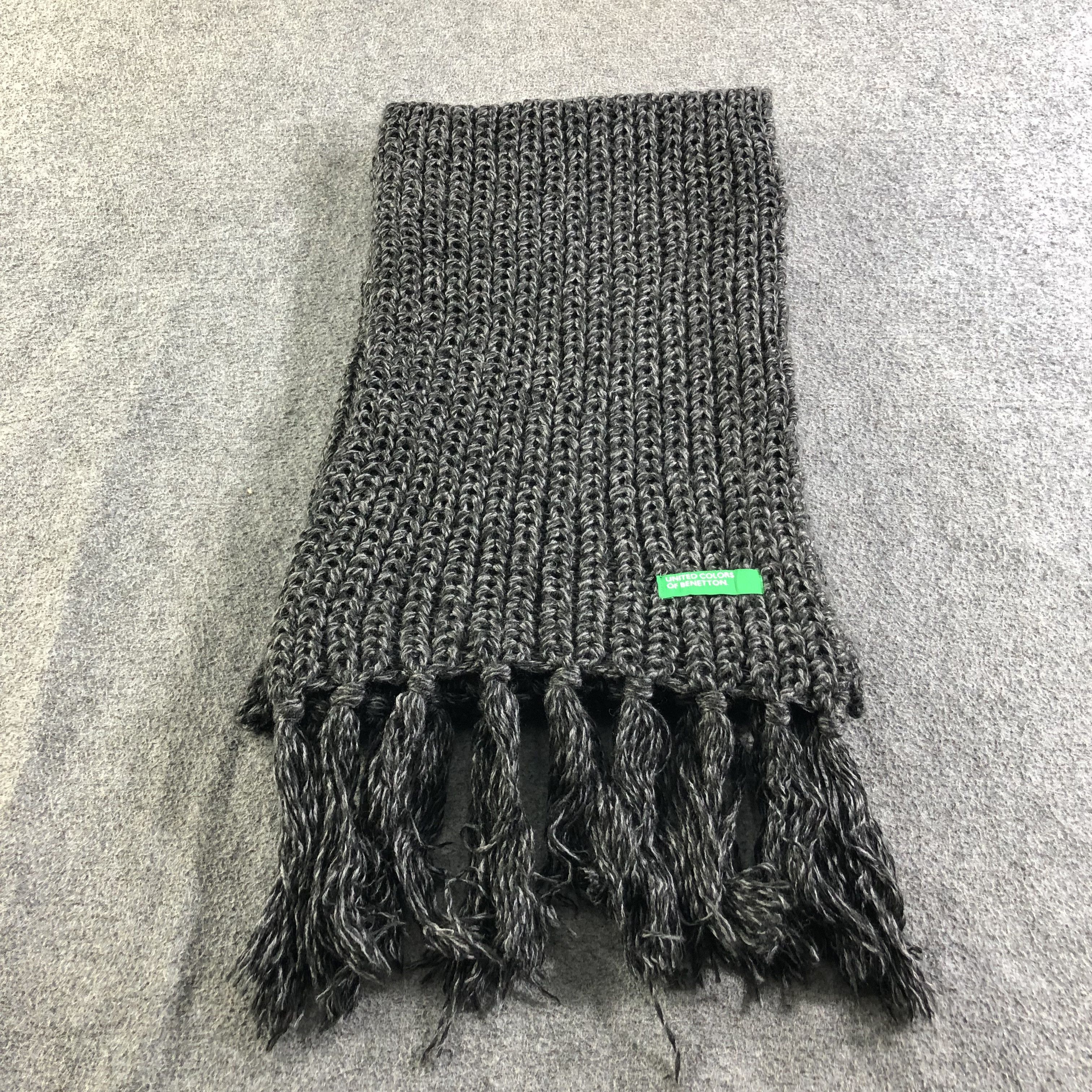 United Colors Of Benetton United Colors Of Benetton Knit Scarf Muffler Neckwear V2176 Size ONE SIZE - 3 Thumbnail