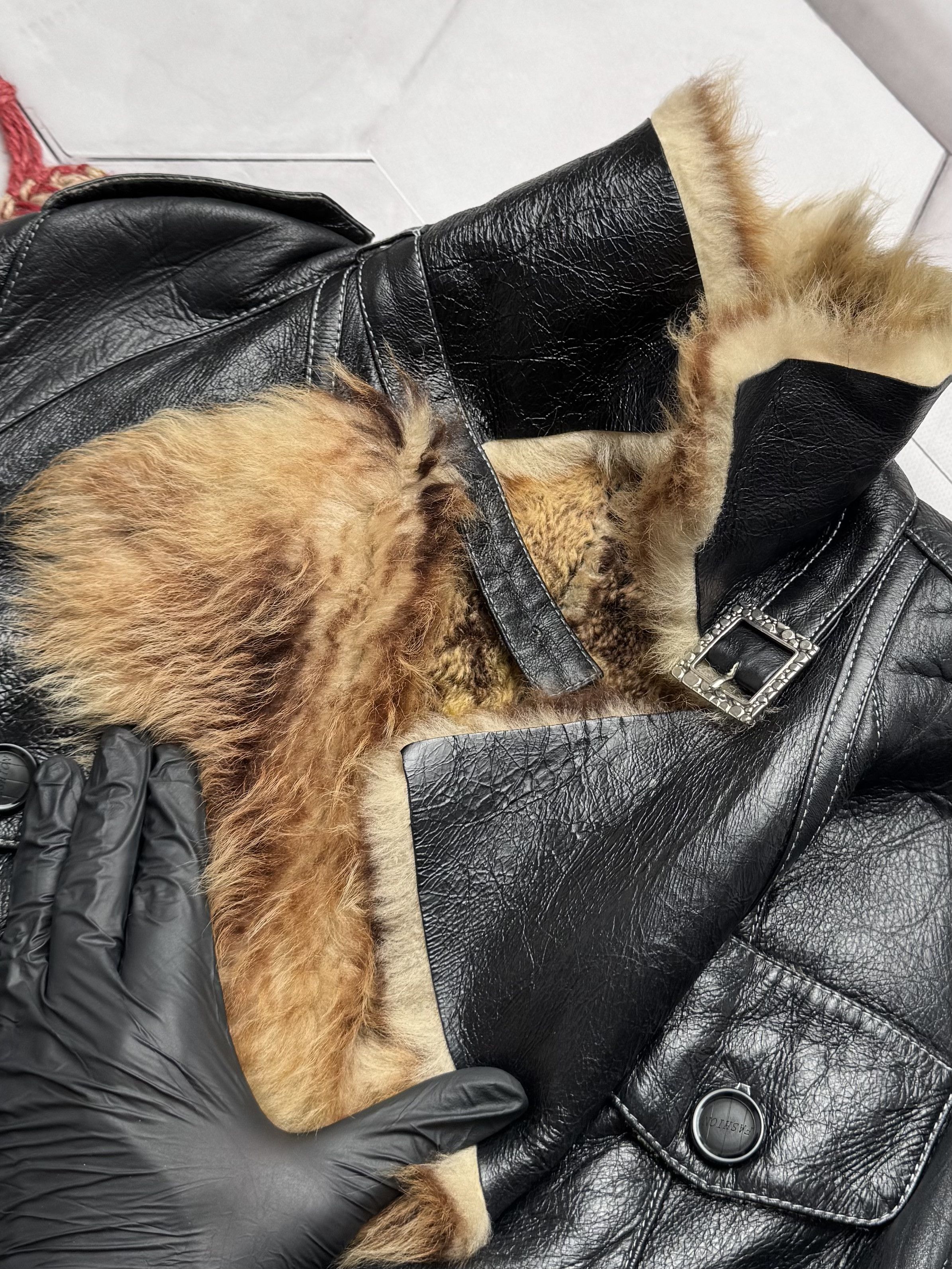 Japanese Brand Vintage Real Sheepskin Coat With Belt (E4) Size L / US 10 / IT 46 - 6 Thumbnail