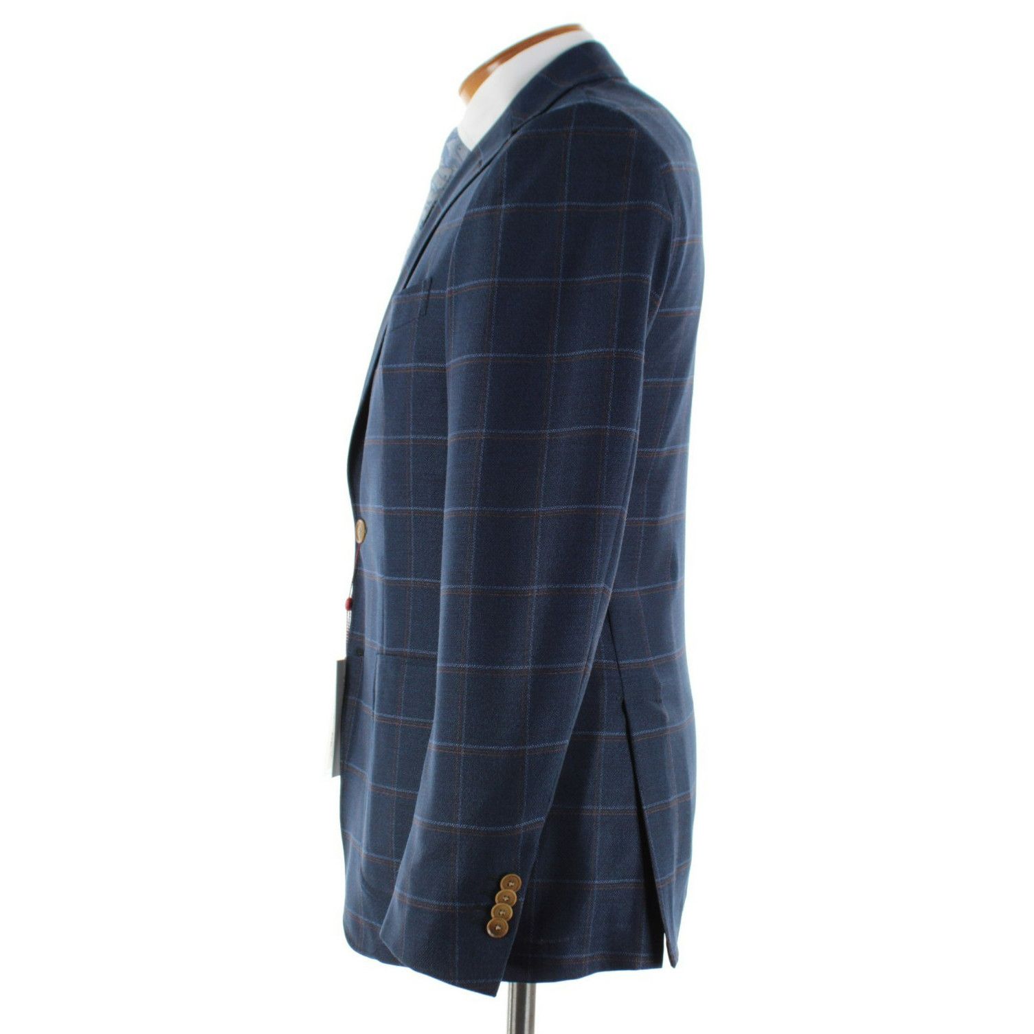 Luciano Barbera Luciano Barbera Sport Coat Size 38 US in Blue Size 38R - 4 Thumbnail