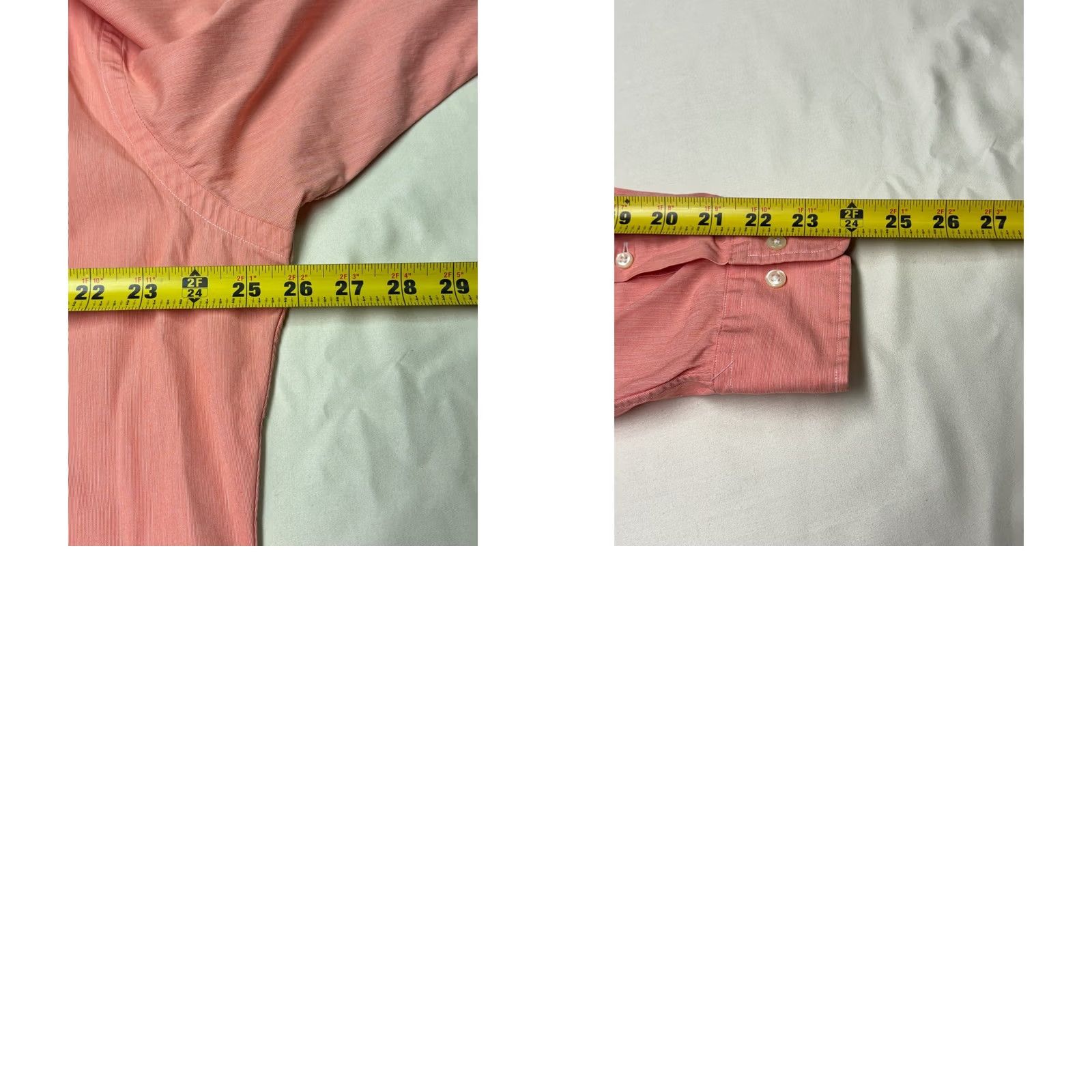 Polo Ralph Lauren Polo Ralph Lauren Dress Shirt Mens 17/35 Salmon Pink Long Sleeve Button-Down 100% Cotton Size 42R - 8 Thumbnail
