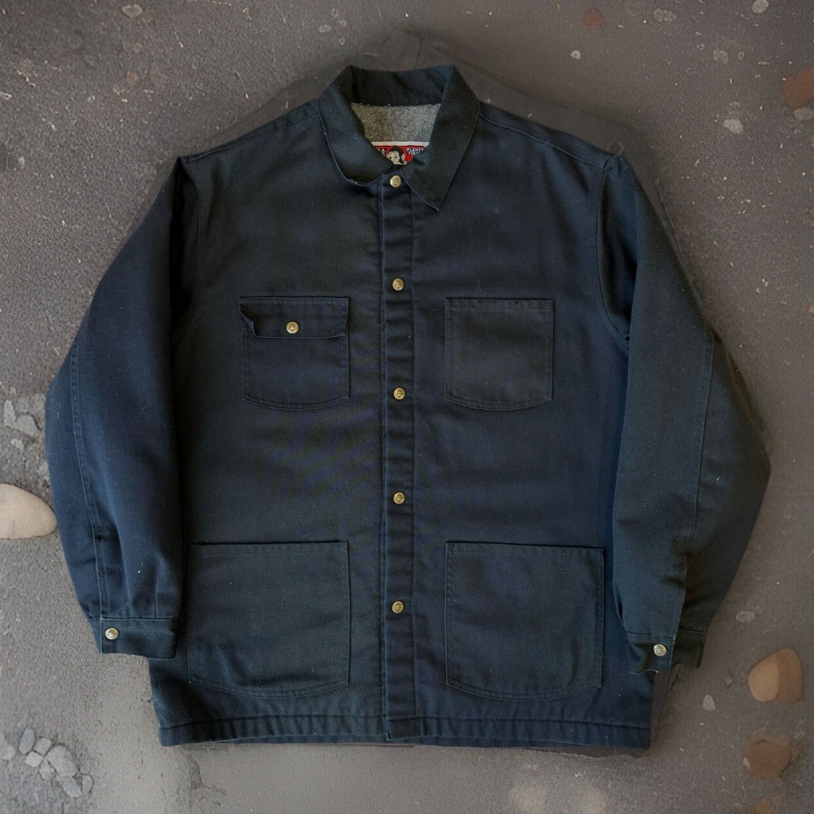 Ben Davis × Vintage Vintage Ben Davis Chore Coat XL Black Lined Outerwear Barn Size US XL / EU 56 / 4 - 1 Thumbnail